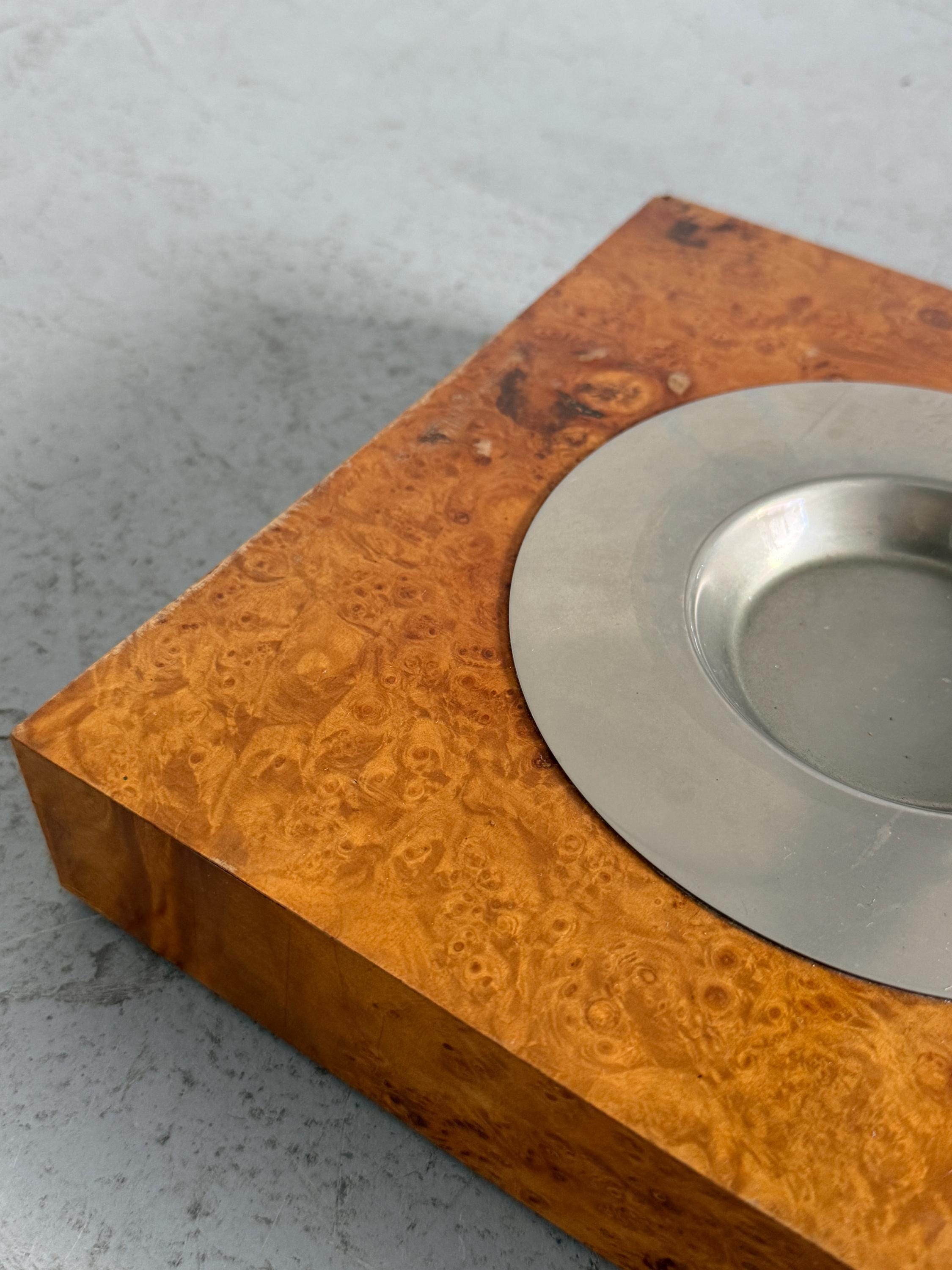Large Burl Wood Ashtray