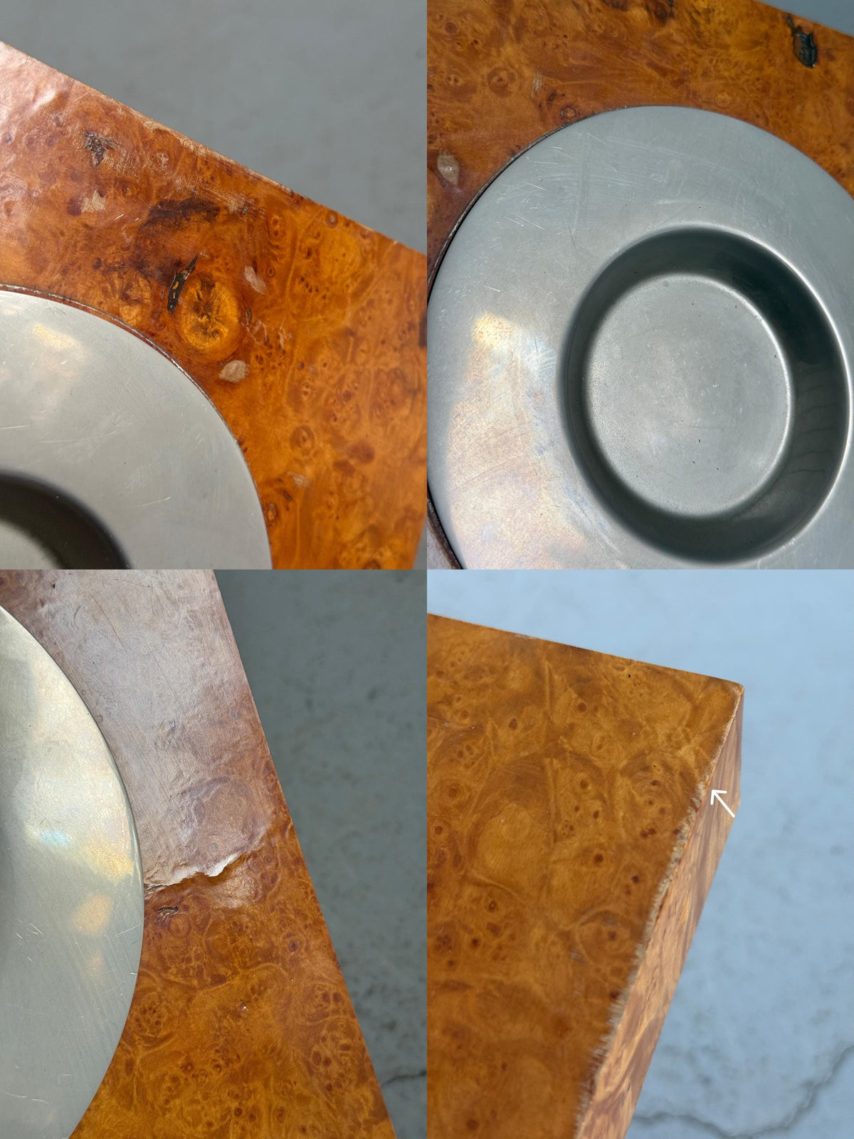 Large Burl Wood Ashtray