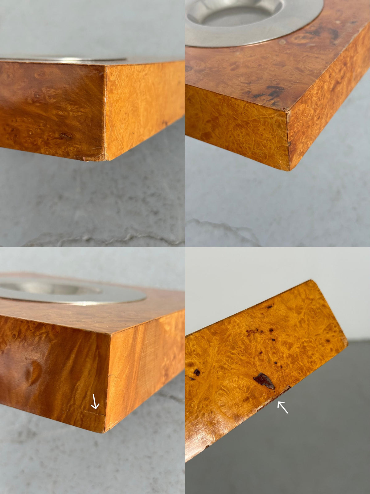 Large Burl Wood Ashtray