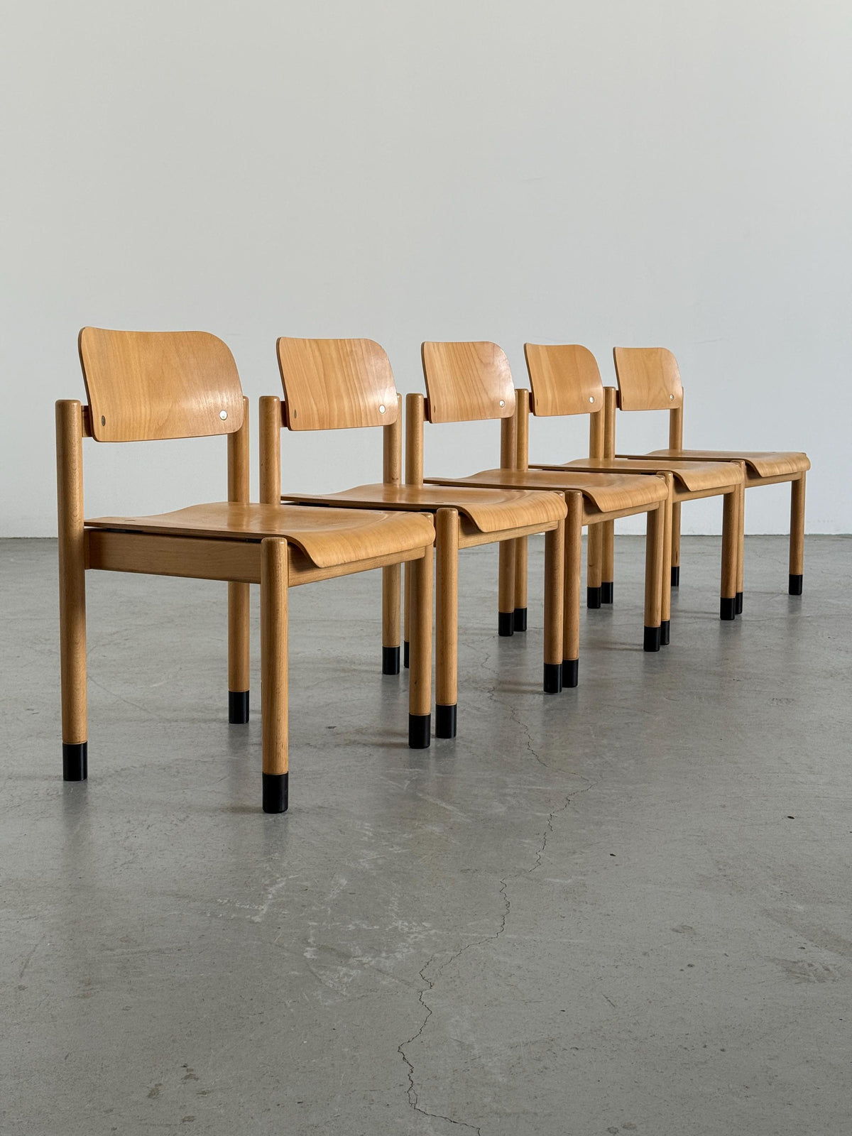 Stackable Beechwood Dining Chairs