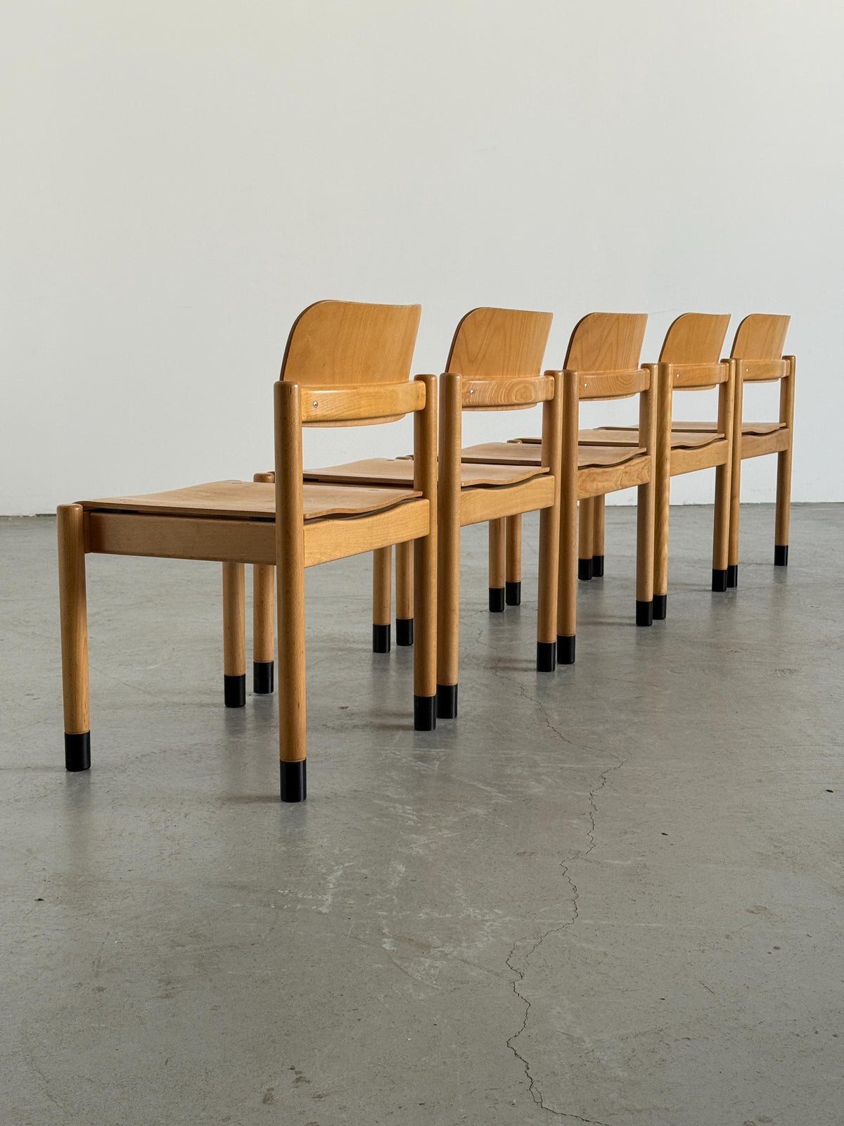 Stackable Beechwood Dining Chairs