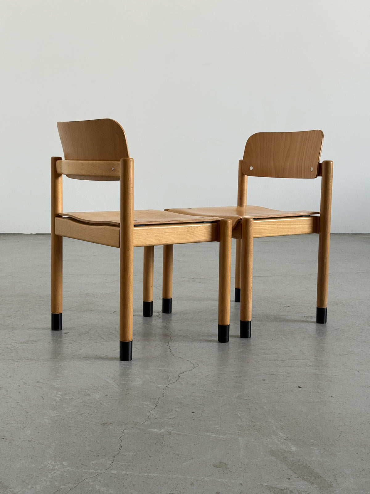 Stackable Beechwood Dining Chairs