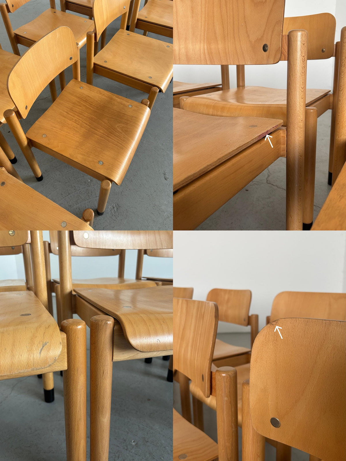 Stackable Beechwood Dining Chairs
