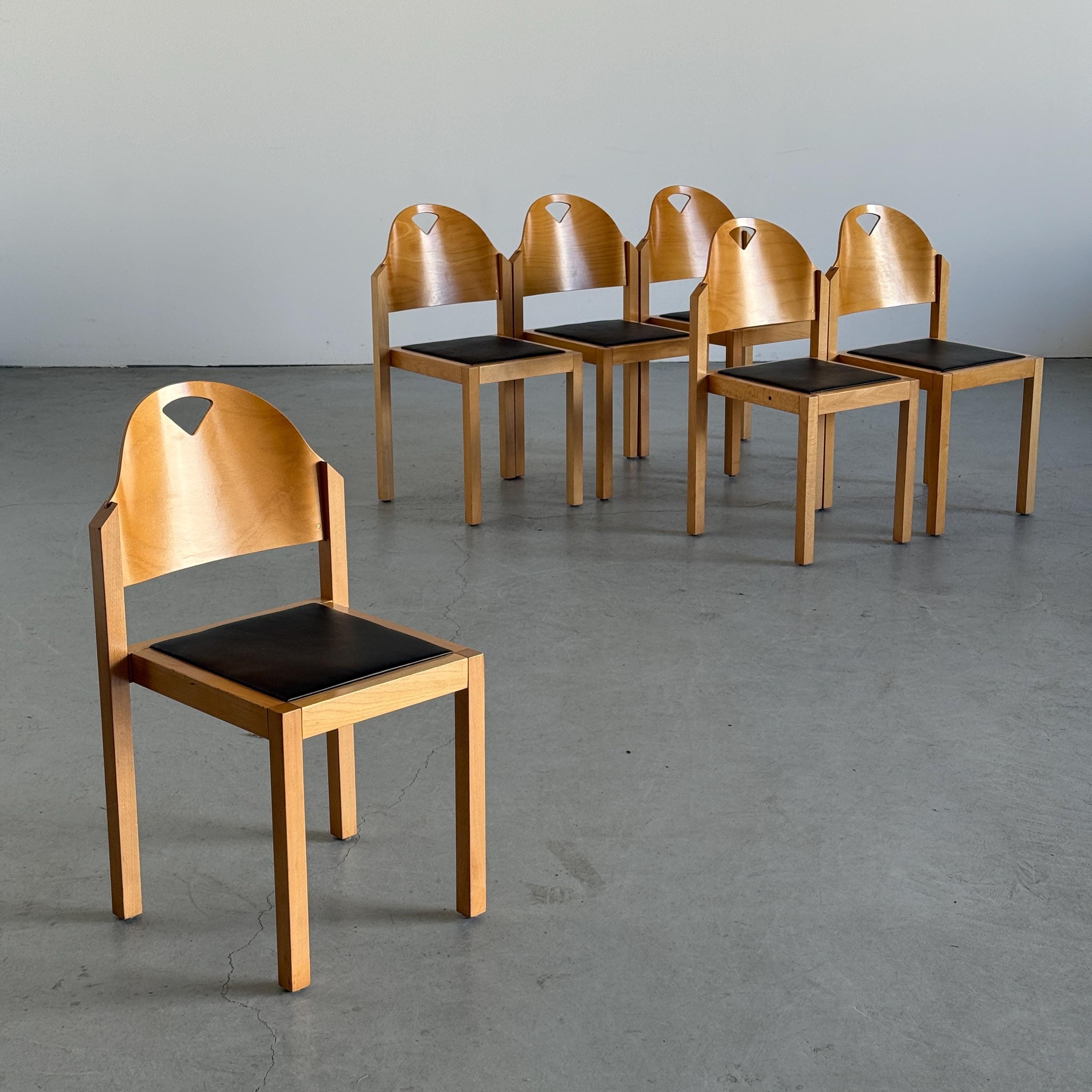 Postmodern Stackable Dining Chairs by Thonet Vienna