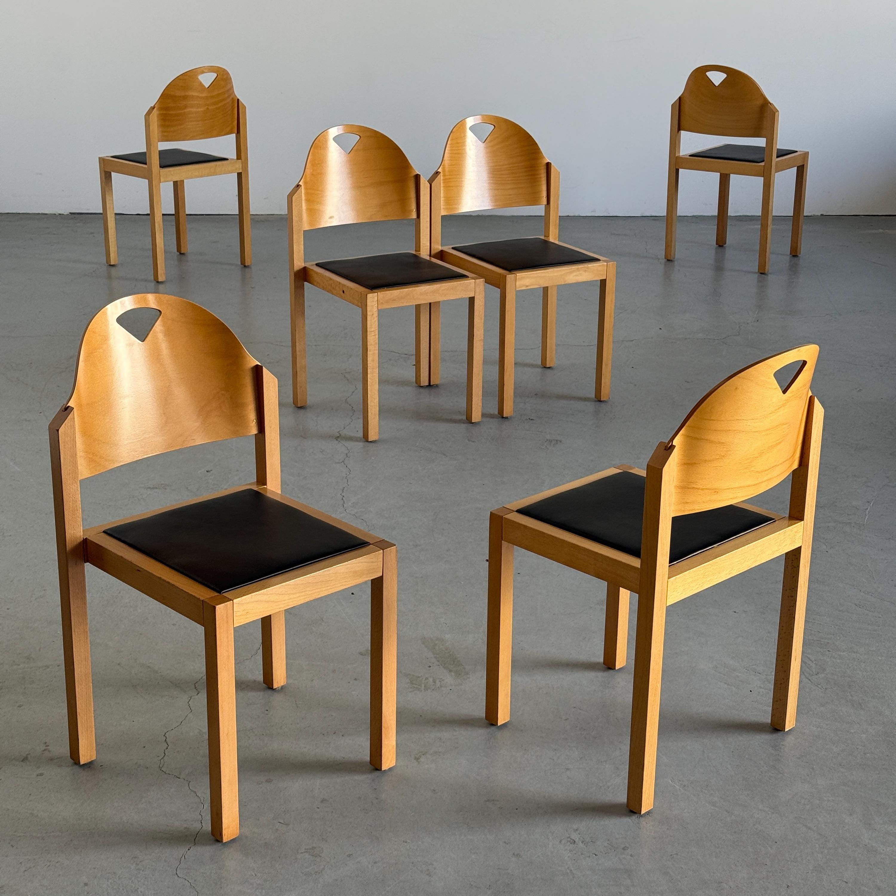 Postmodern Stackable Dining Chairs by Thonet Vienna