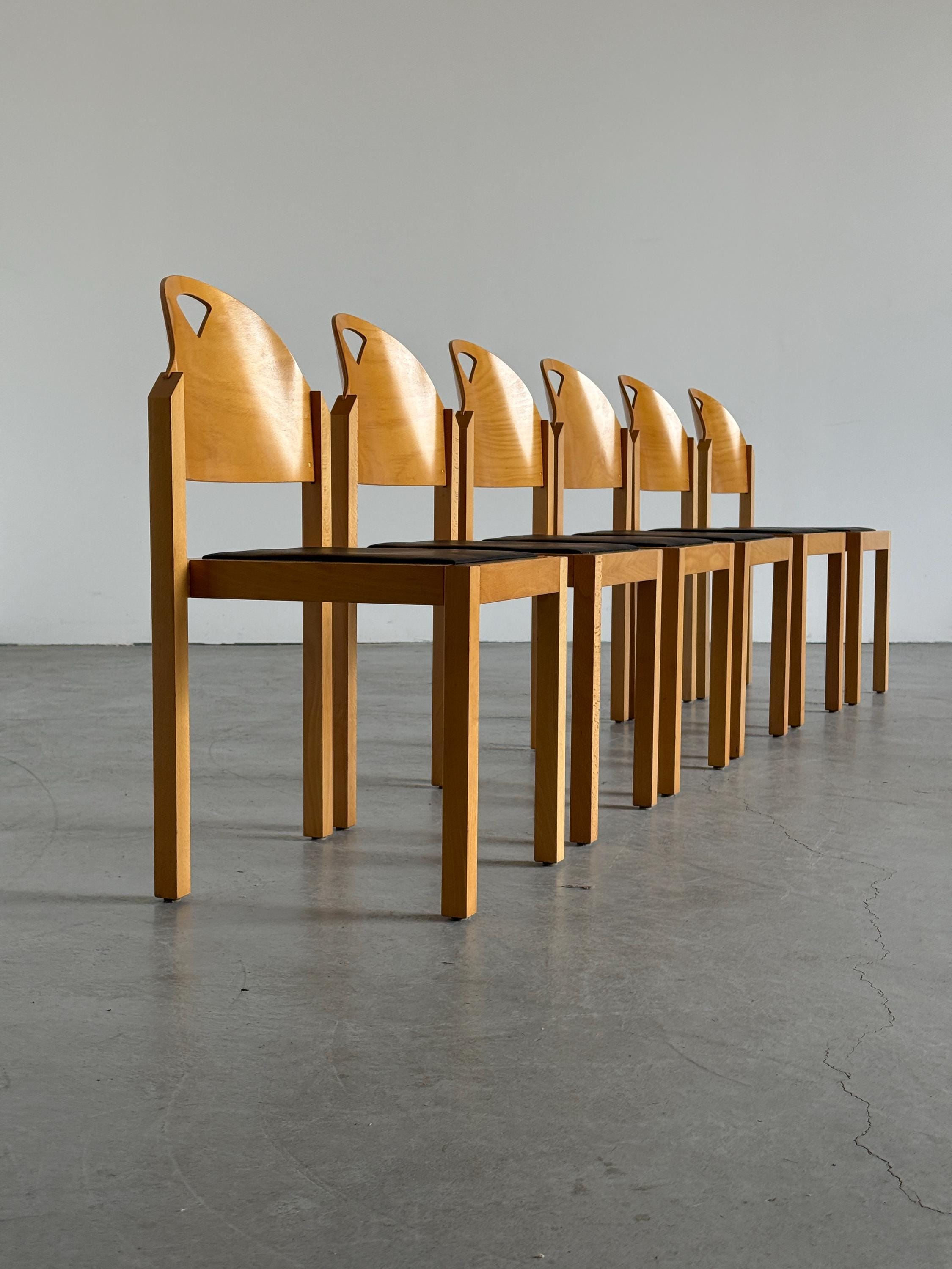 Postmodern Stackable Dining Chairs by Thonet Vienna