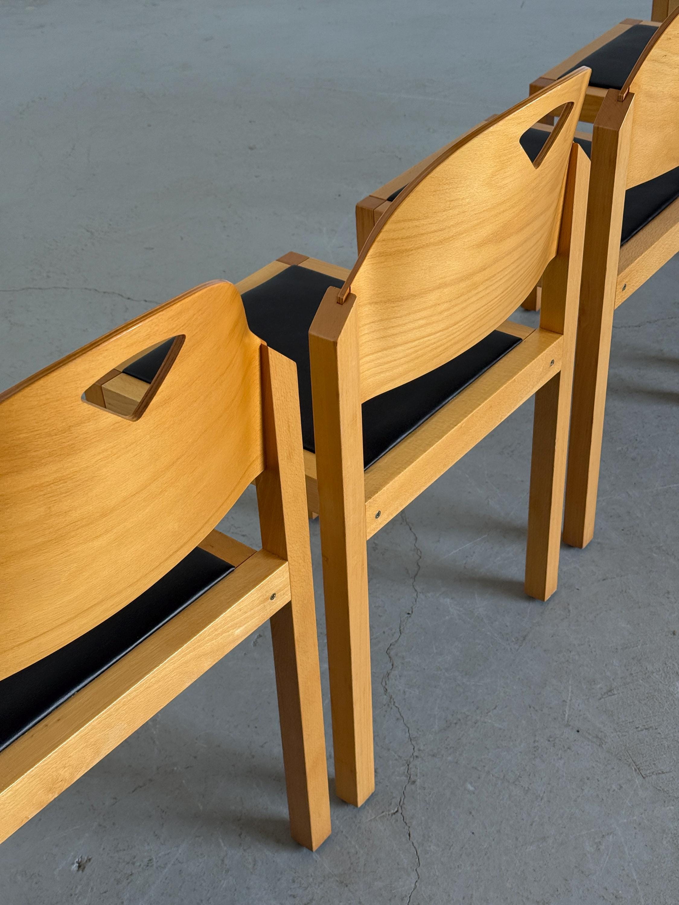 Postmodern Stackable Dining Chairs by Thonet Vienna