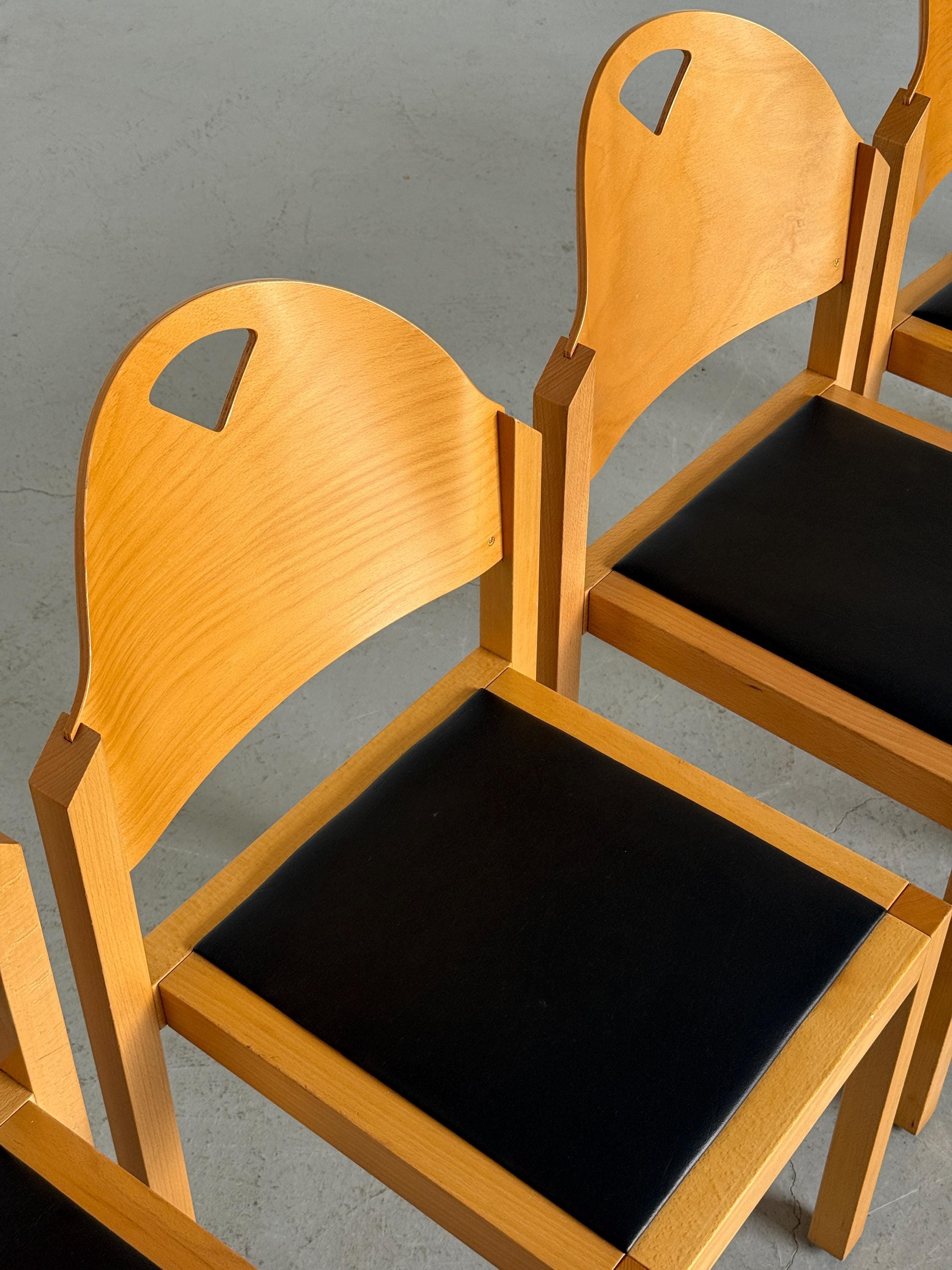 Postmodern Stackable Dining Chairs by Thonet Vienna