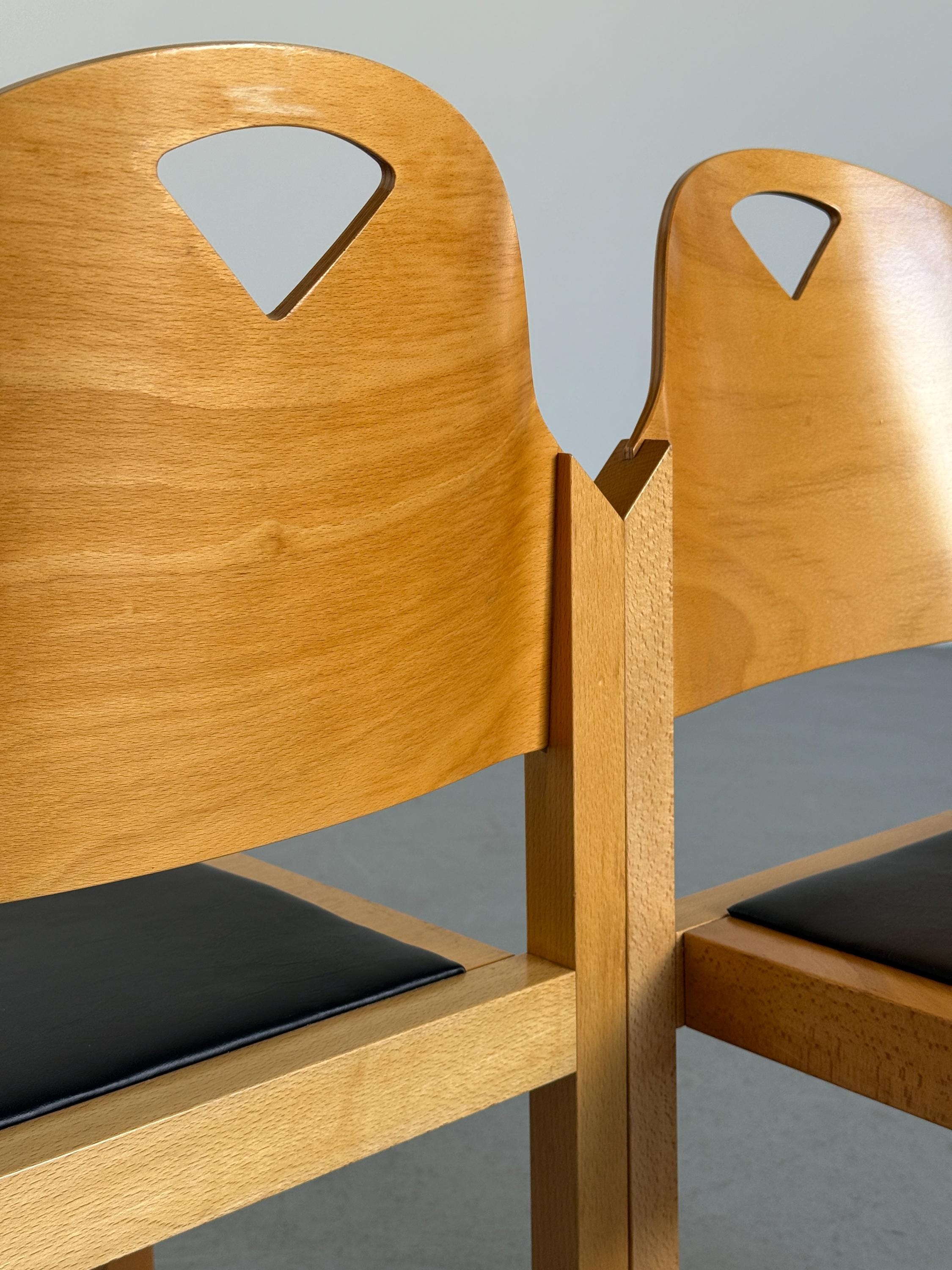Postmodern Stackable Dining Chairs by Thonet Vienna