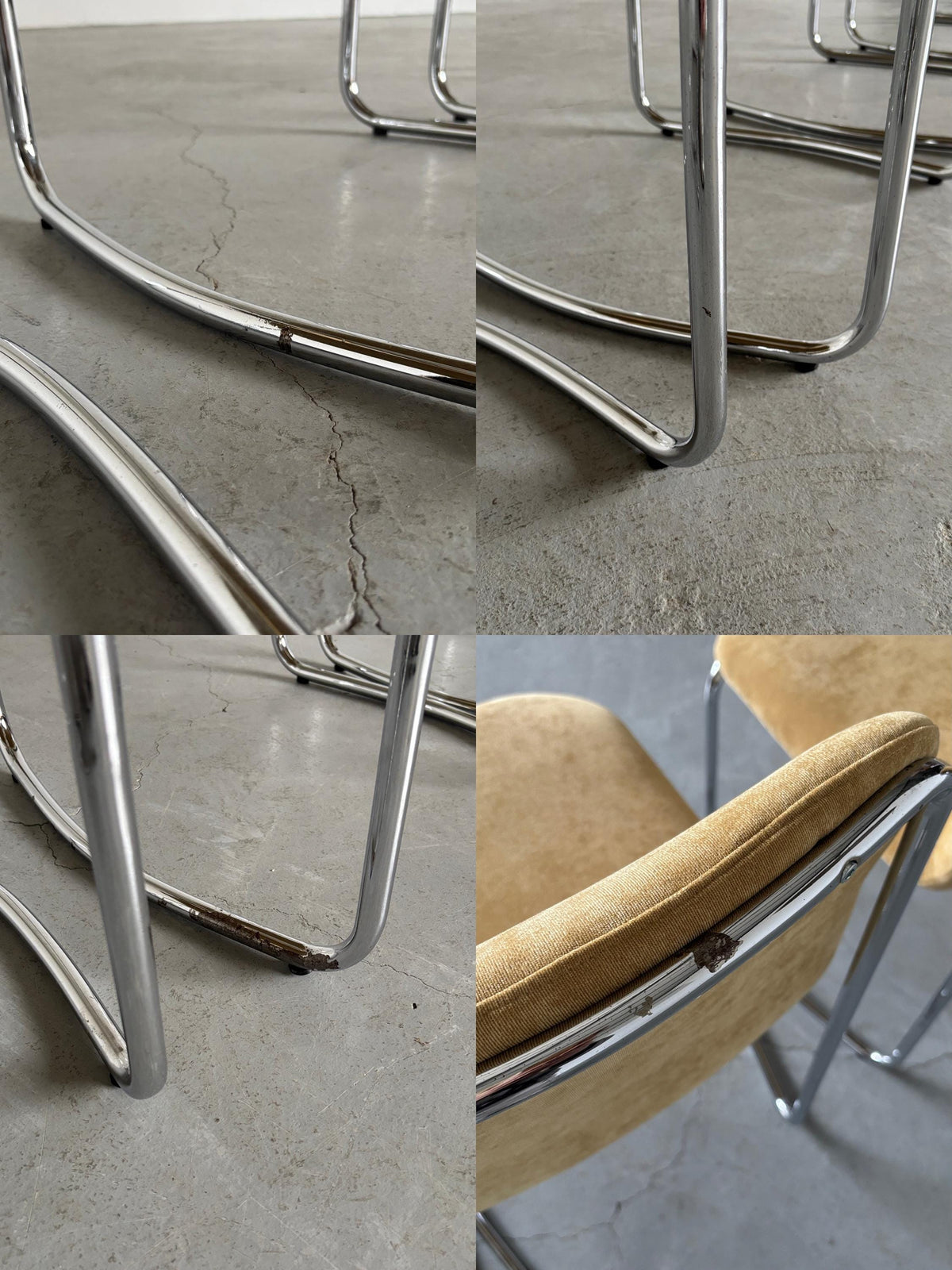 Italian Modernist Chromed Dining Chairs