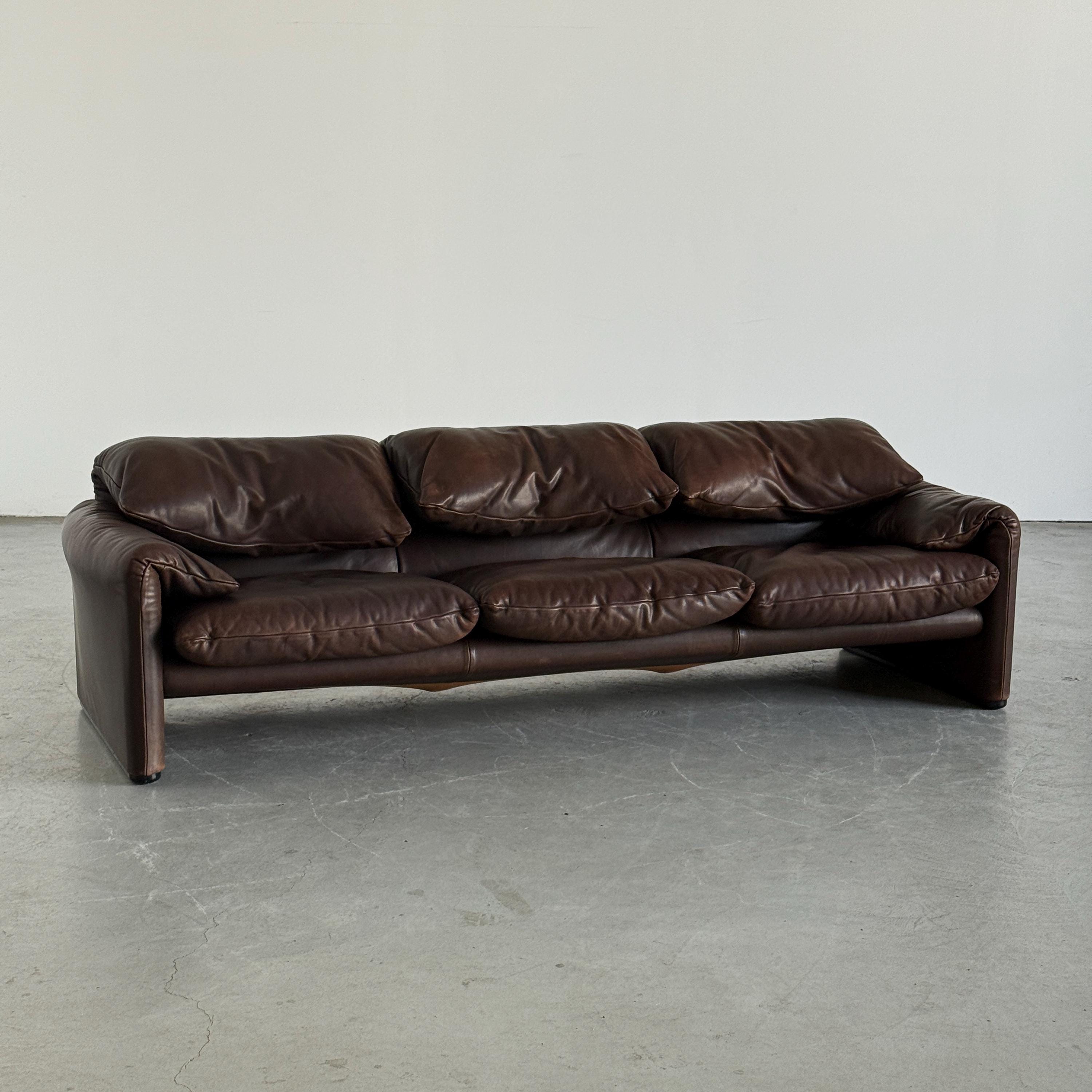 'Maralunga' Three-Seater Sofa by Vico Magistretti for Cassina