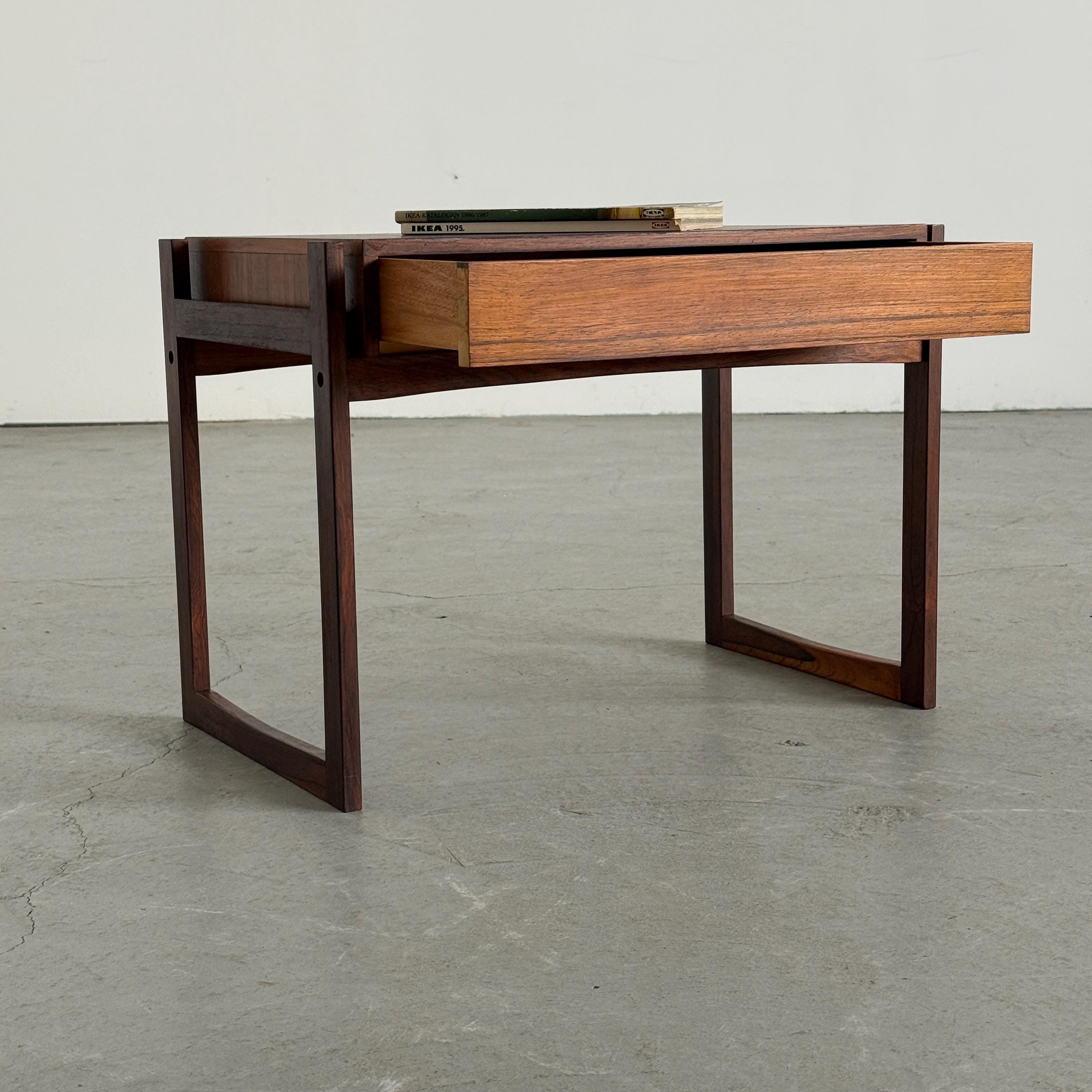 Danish Modern Rosewood Side Table with Drawer