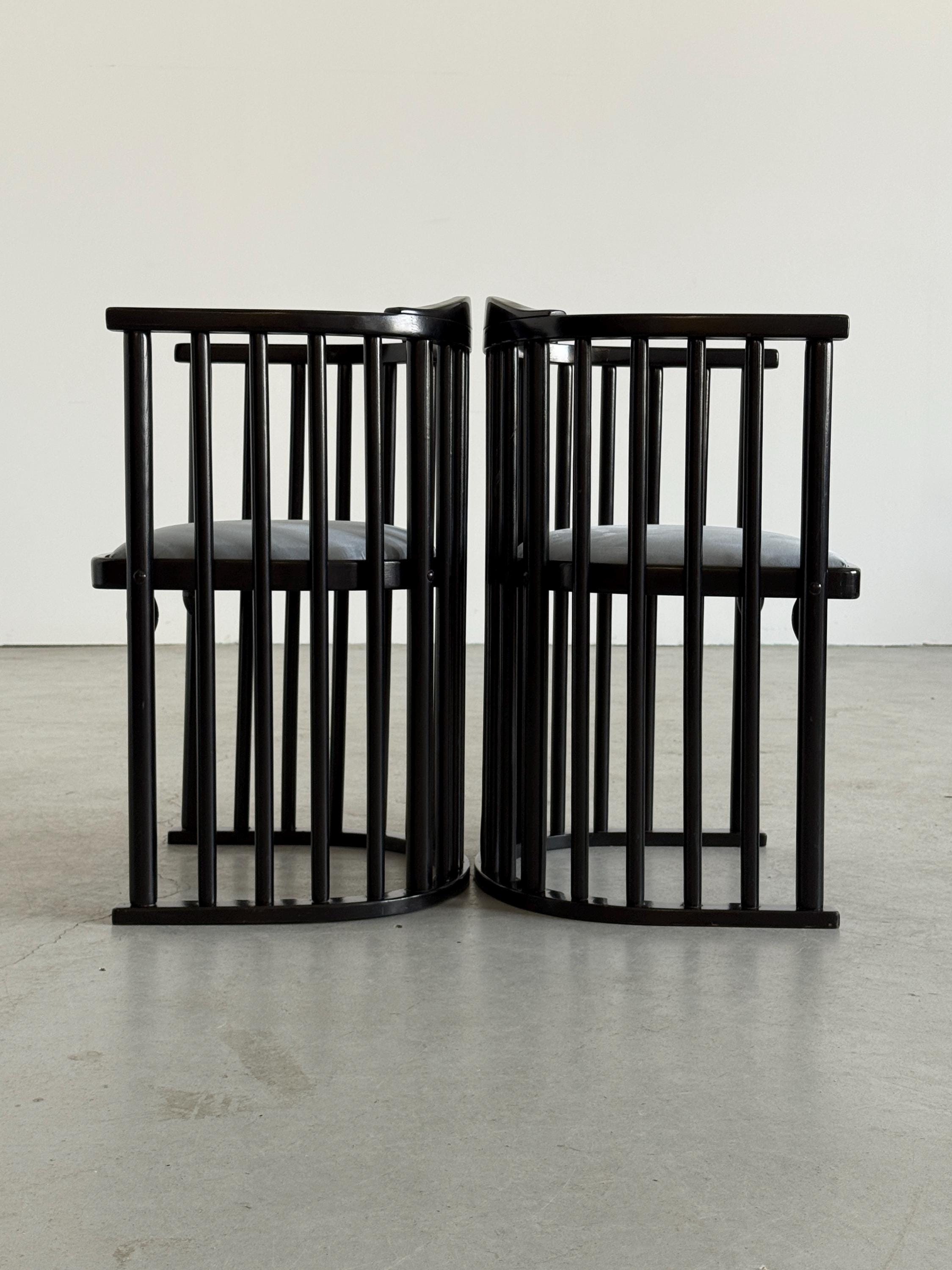 Vienna Secession Barrel Chairs Attributed to Josef Hoffmann