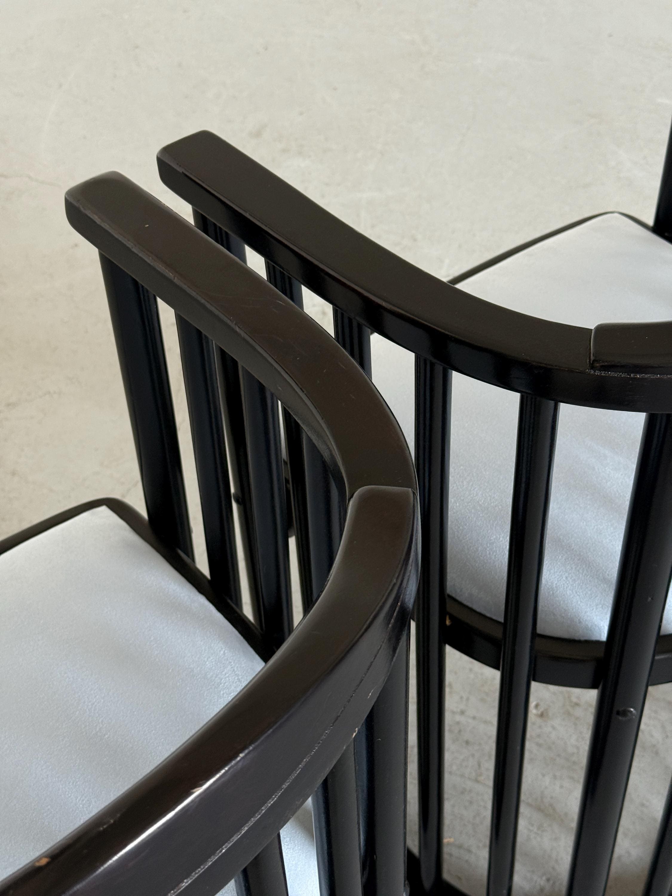 Vienna Secession Barrel Chairs Attributed to Josef Hoffmann