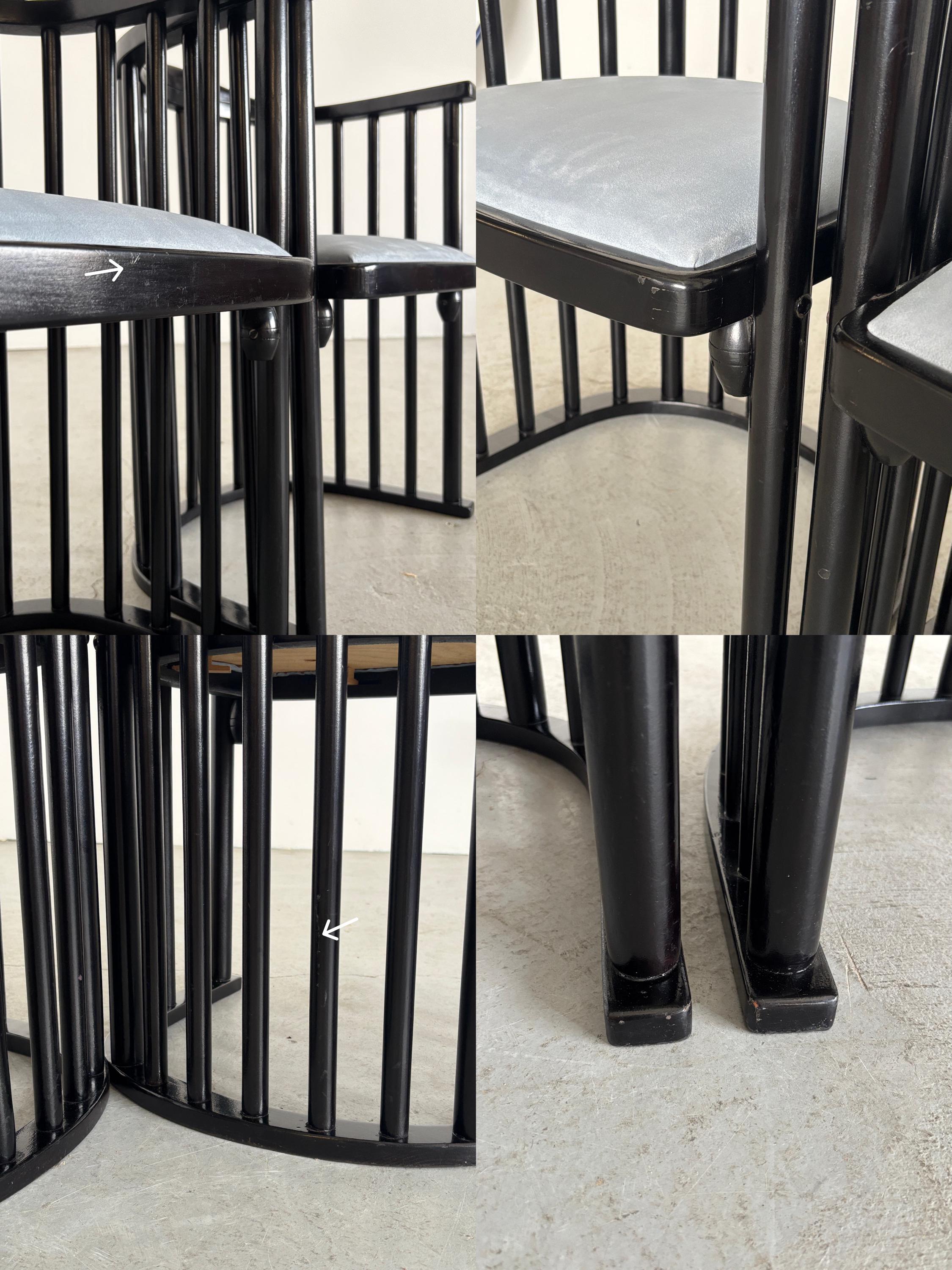 Vienna Secession Barrel Chairs Attributed to Josef Hoffmann