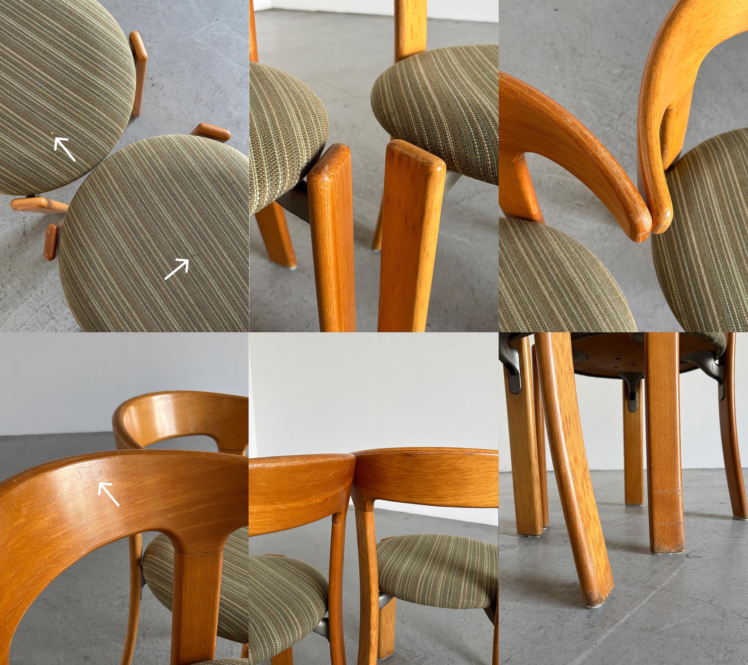Bruno Rey 'Bull Horn' Dining Chairs for Kusch & Co