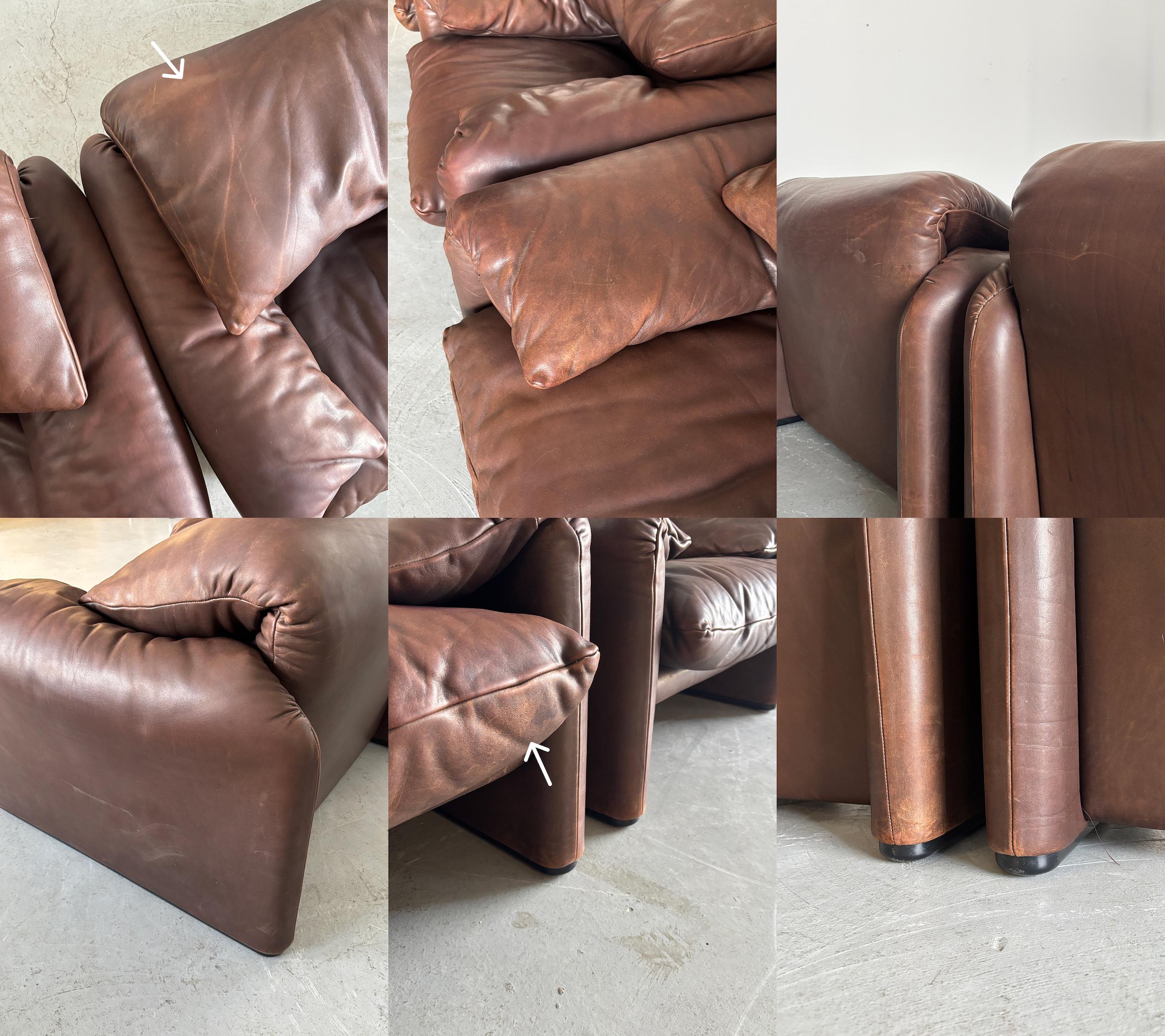 Maralunga Leather Armchair by Vico Magistretti for Cassina