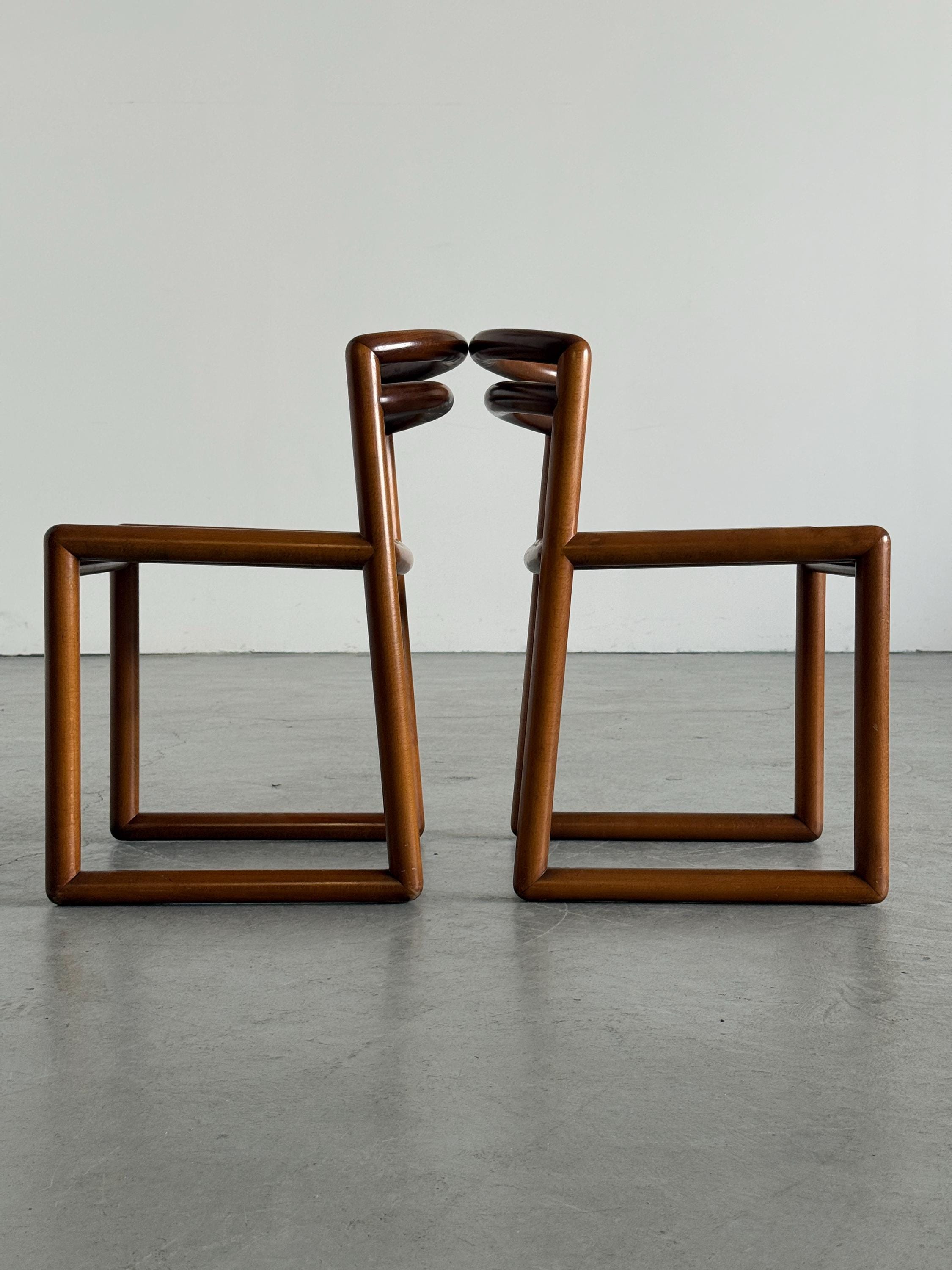 Elegant Solid Wood and Cane Dining Chairs