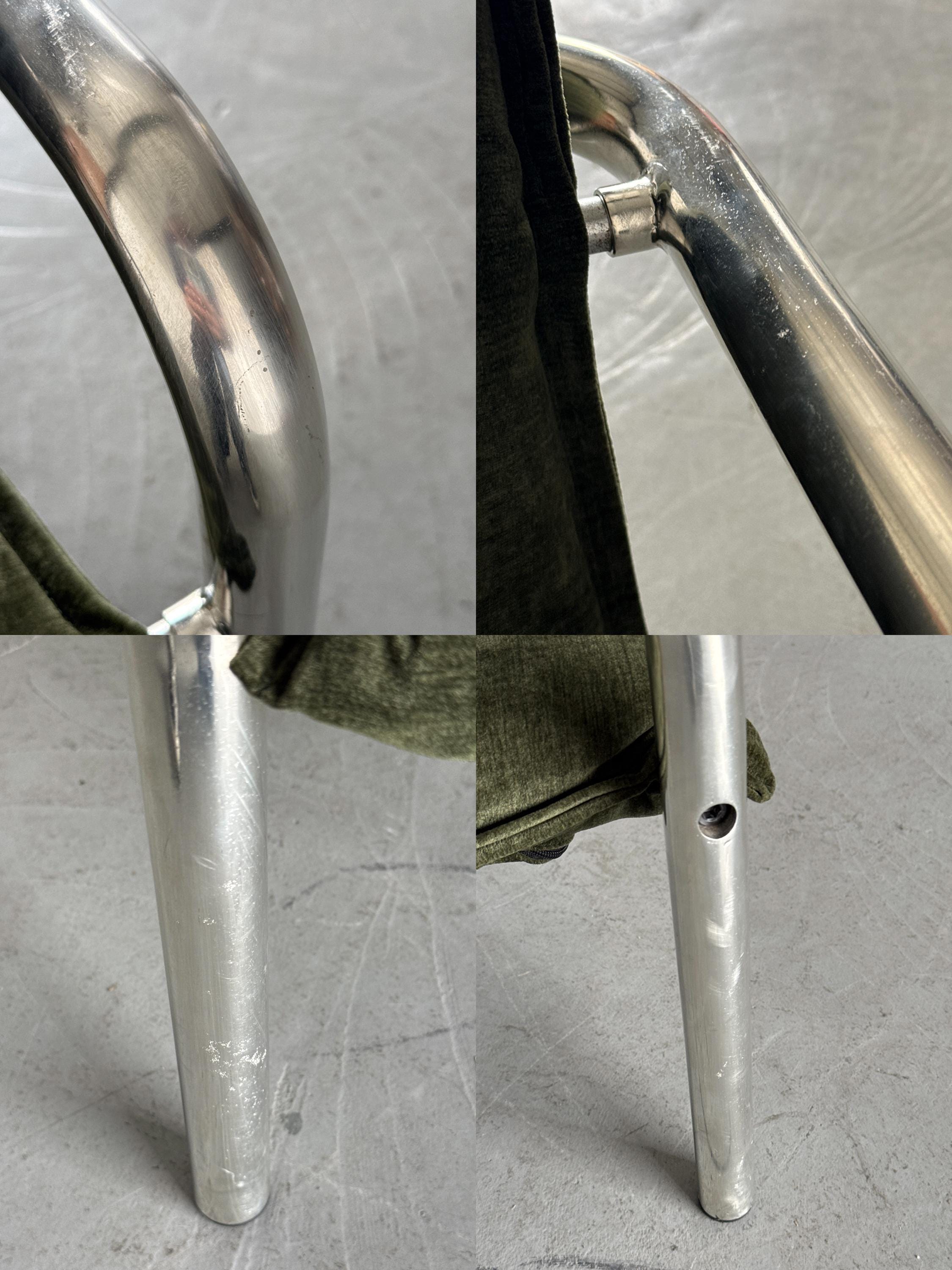Italian Modern Tubular Steel Lounge Chair