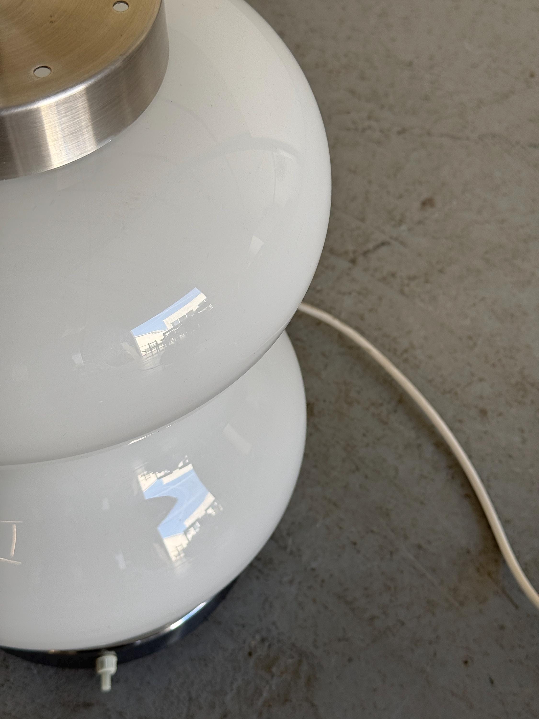 Sculptural Opaline Glass Table Lamp