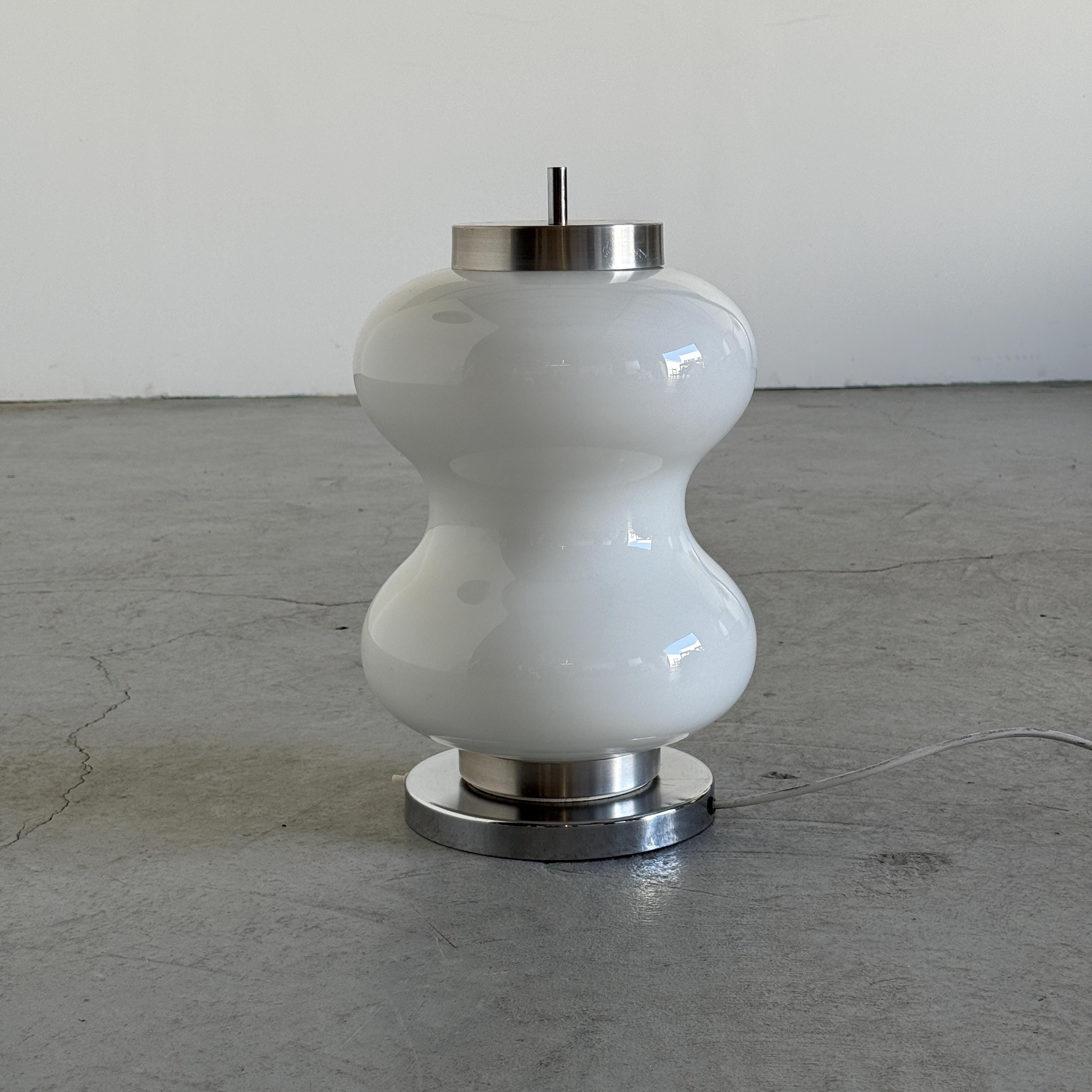 Sculptural Opaline Glass Table Lamp