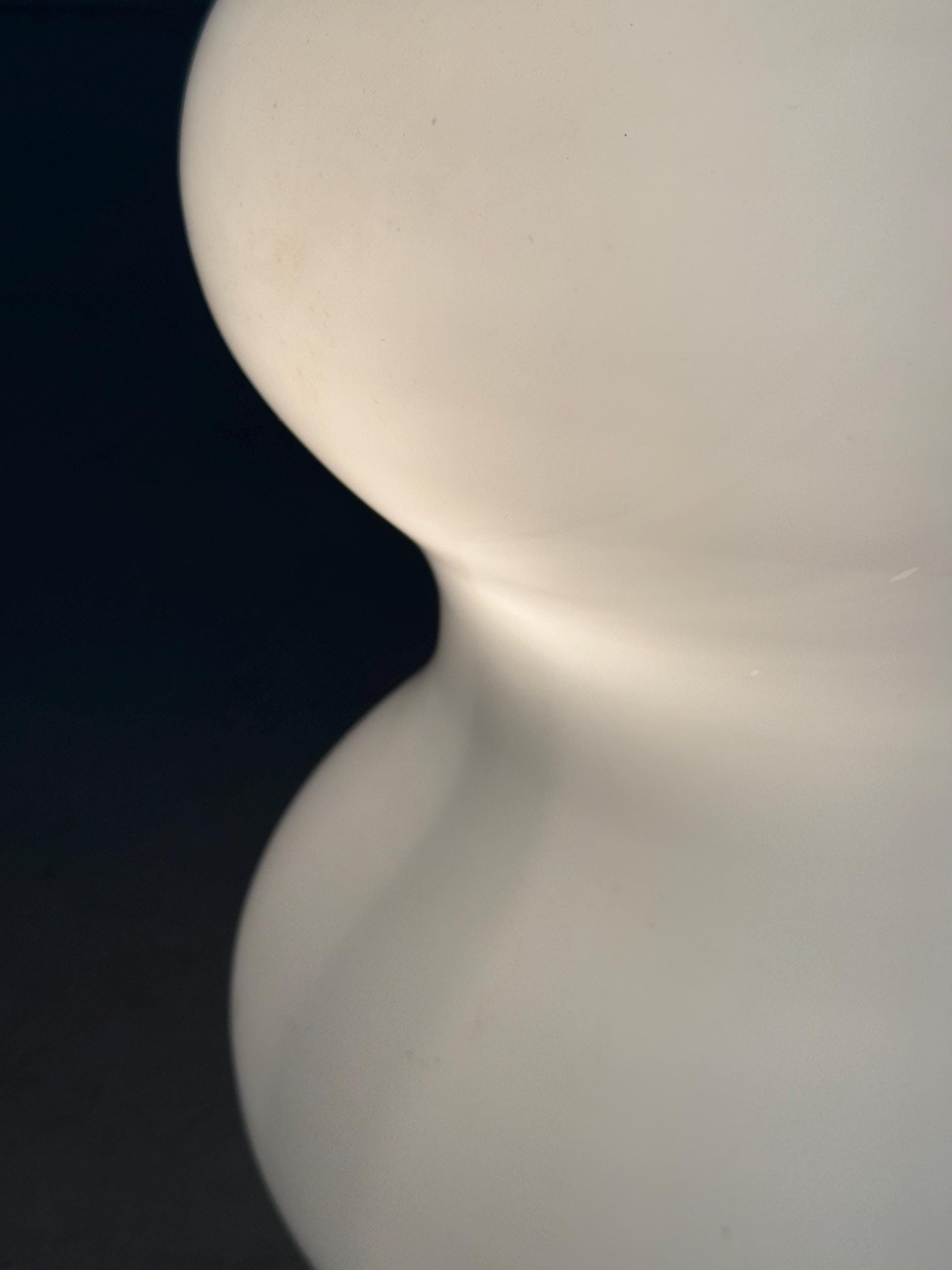 Sculptural Opaline Glass Table Lamp