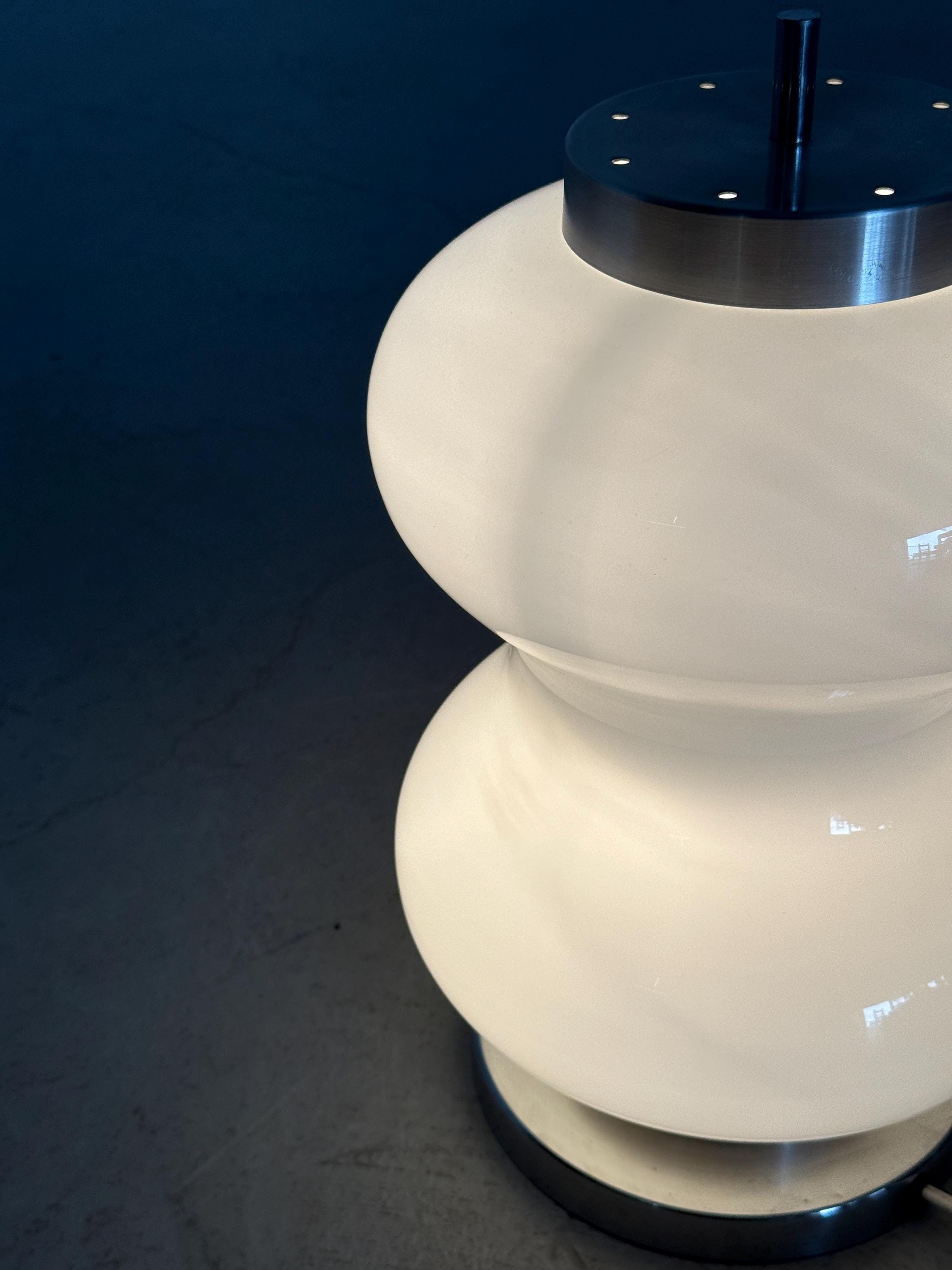 Sculptural Opaline Glass Table Lamp
