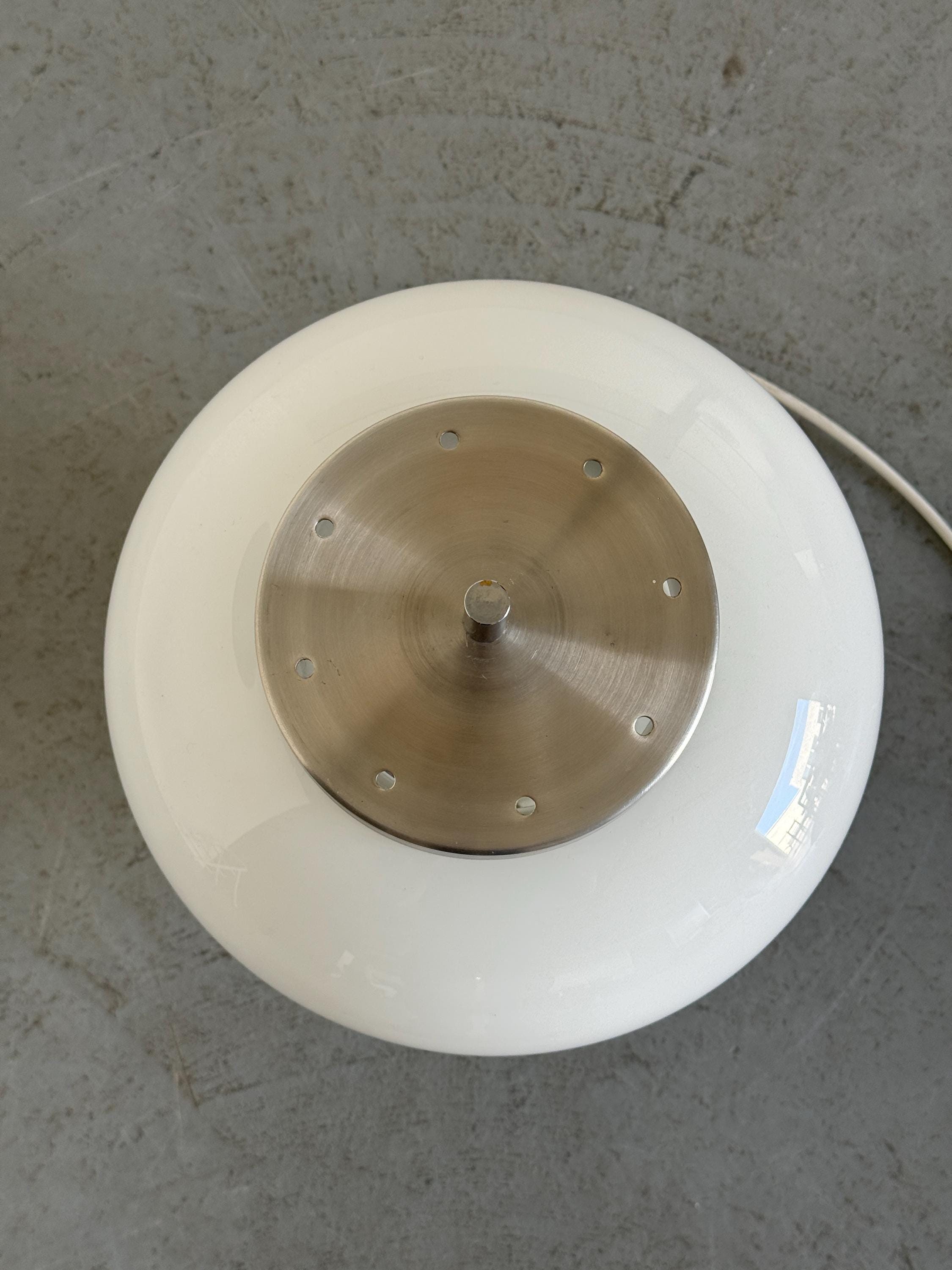 Sculptural Opaline Glass Table Lamp