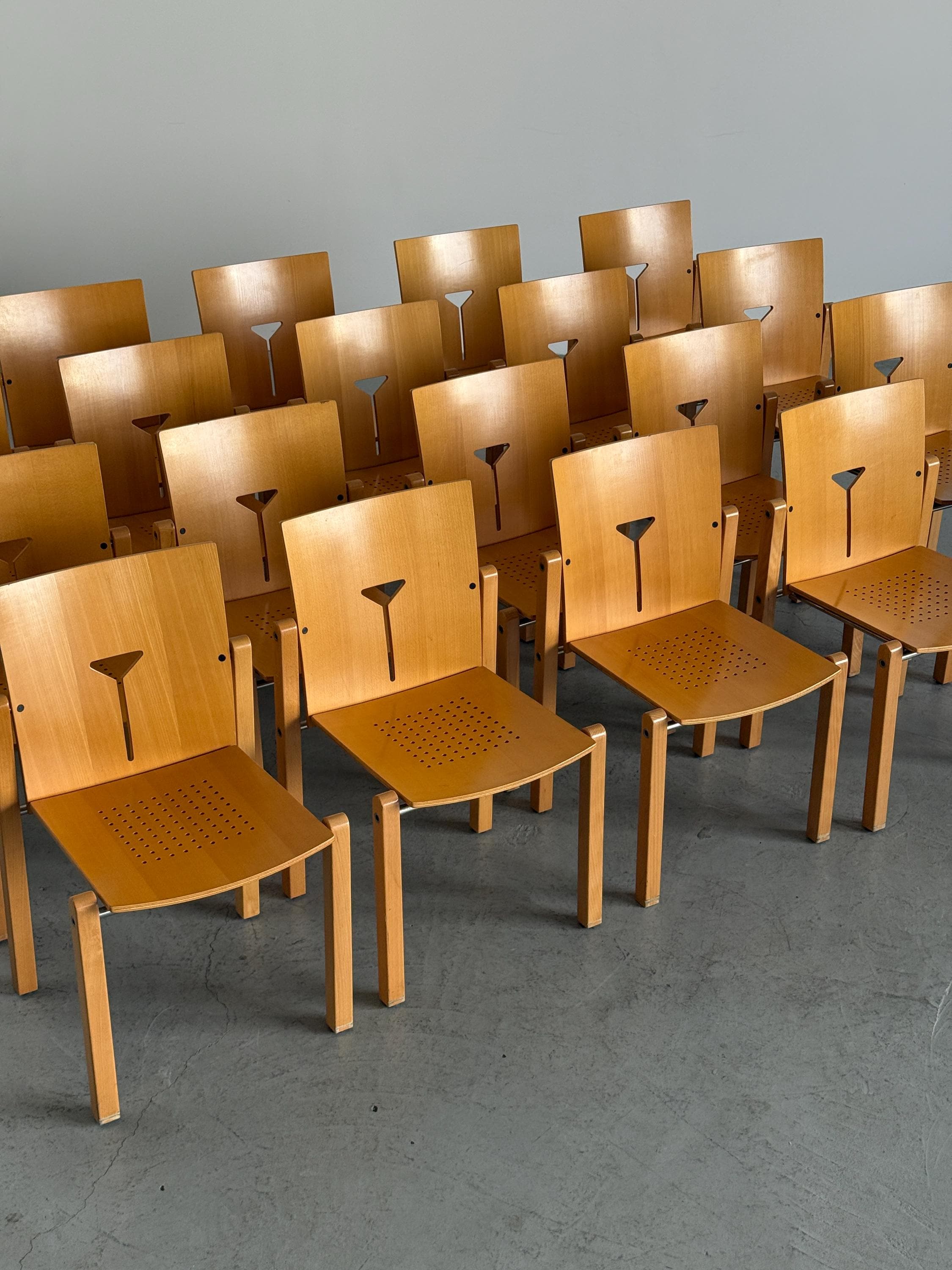 Y-Cut Postmodern Stacking Chair by Dietiker Switzerland