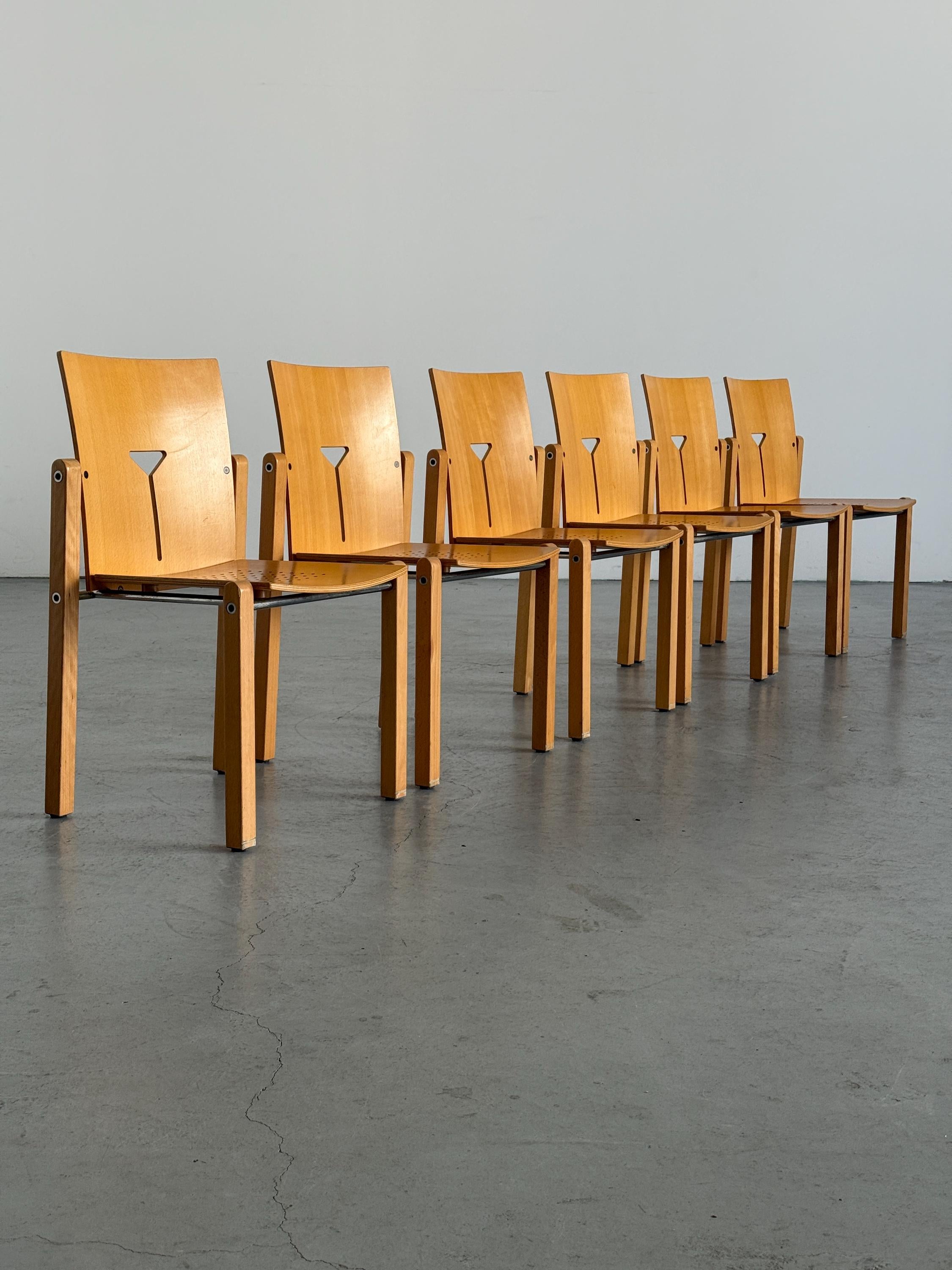 Y-Cut Postmodern Stacking Chair by Dietiker Switzerland