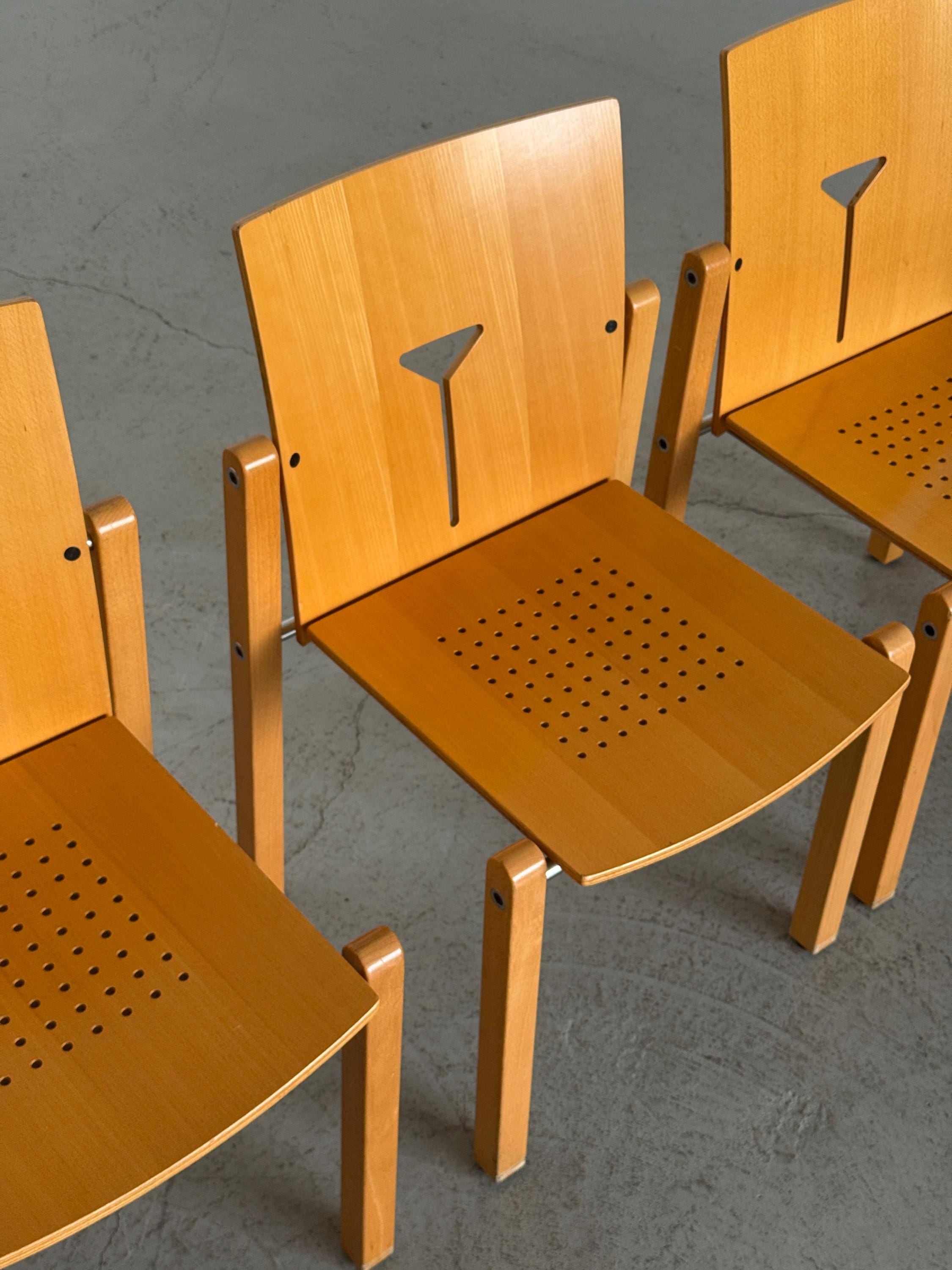 Y-Cut Postmodern Stacking Chair by Dietiker Switzerland