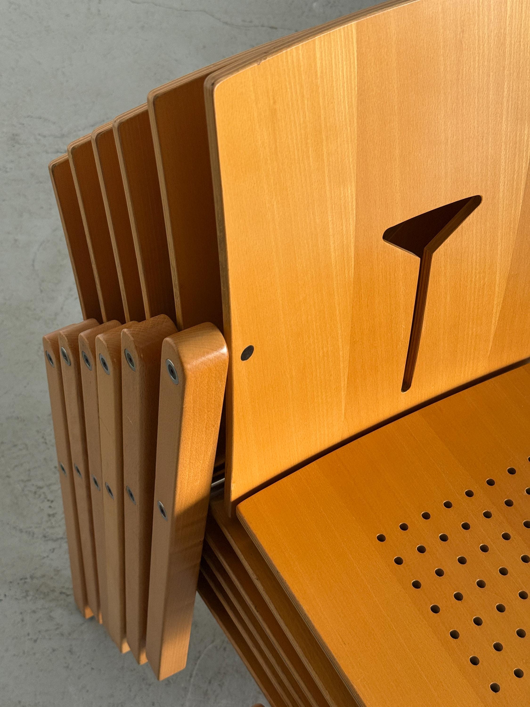 Y-Cut Postmodern Stacking Chair by Dietiker Switzerland