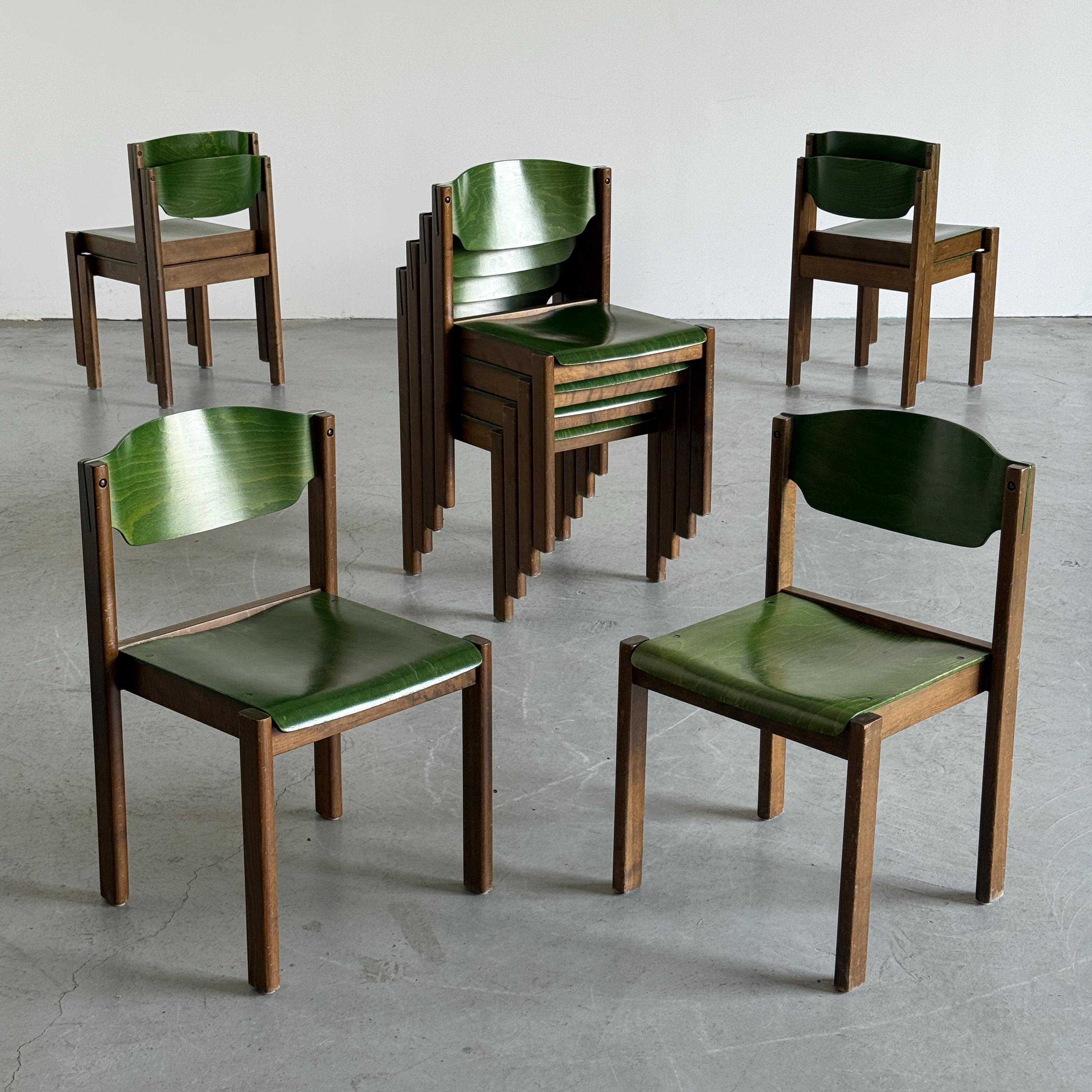Mid-Century Stacking Chairs by Kusch + Co