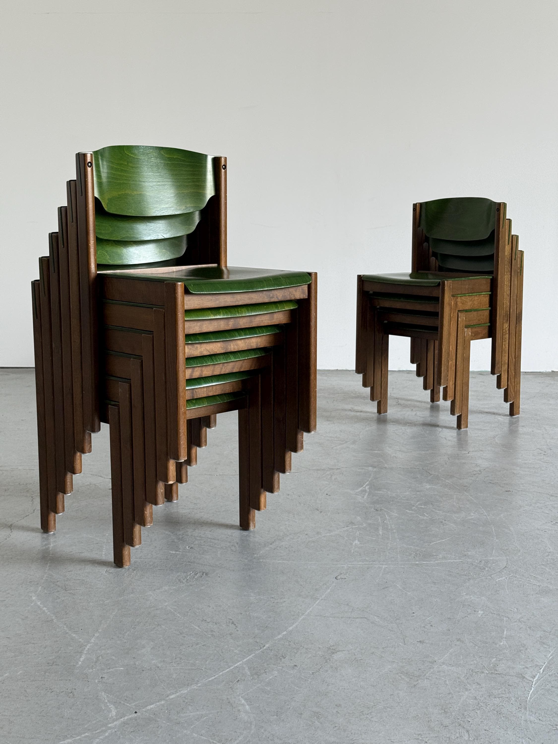 Mid-Century Stacking Chairs by Kusch + Co
