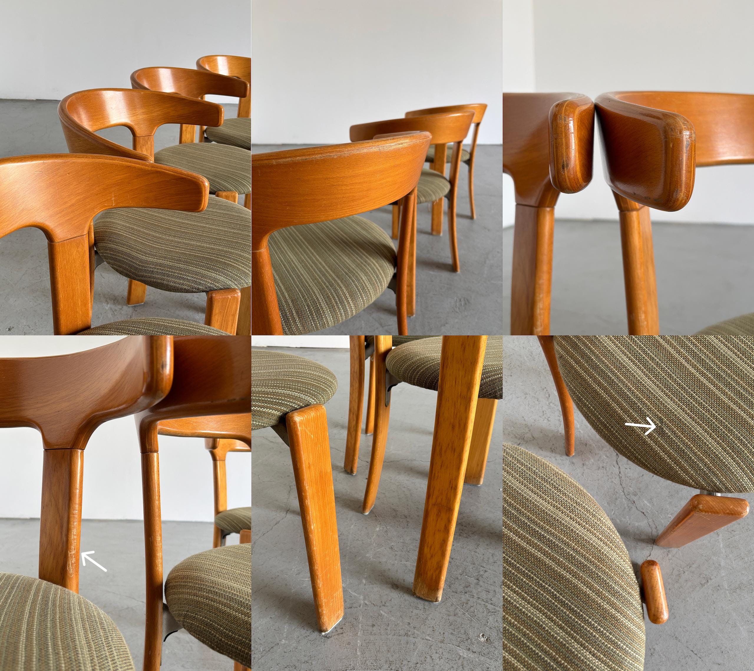 Bruno Rey 'Bull Horn' Dining Chairs for Kusch & Co