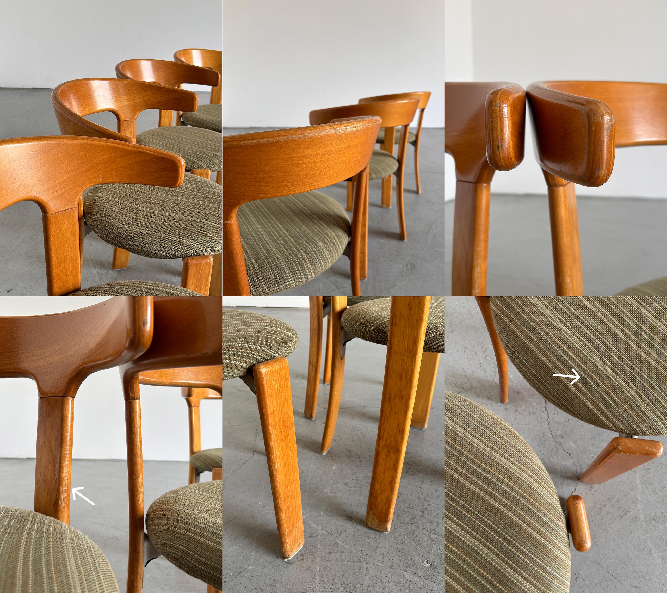 Bruno Rey 'Bull Horn' Dining Chairs for Kusch & Co