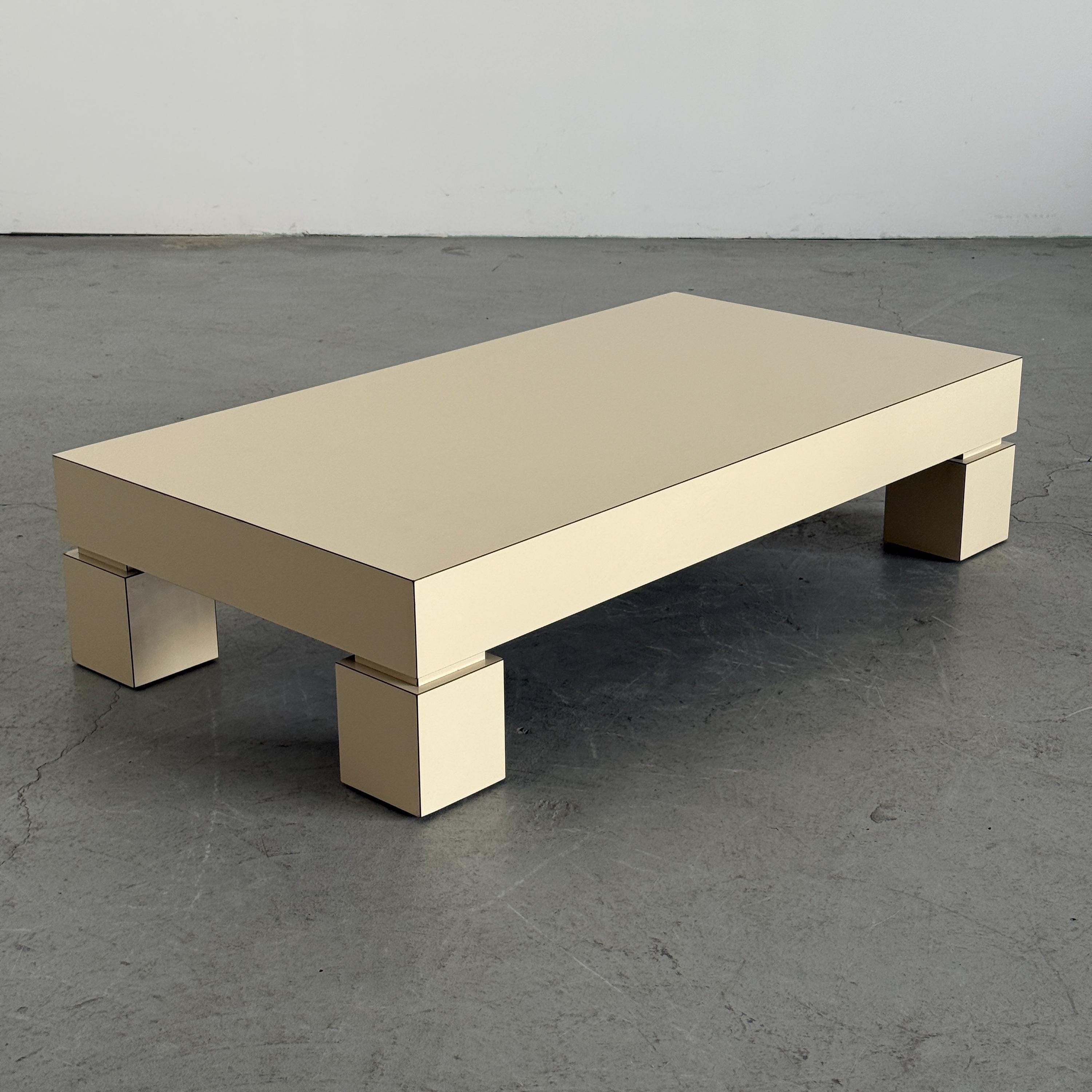 Rectangular Cream Lacquer Coffee Table