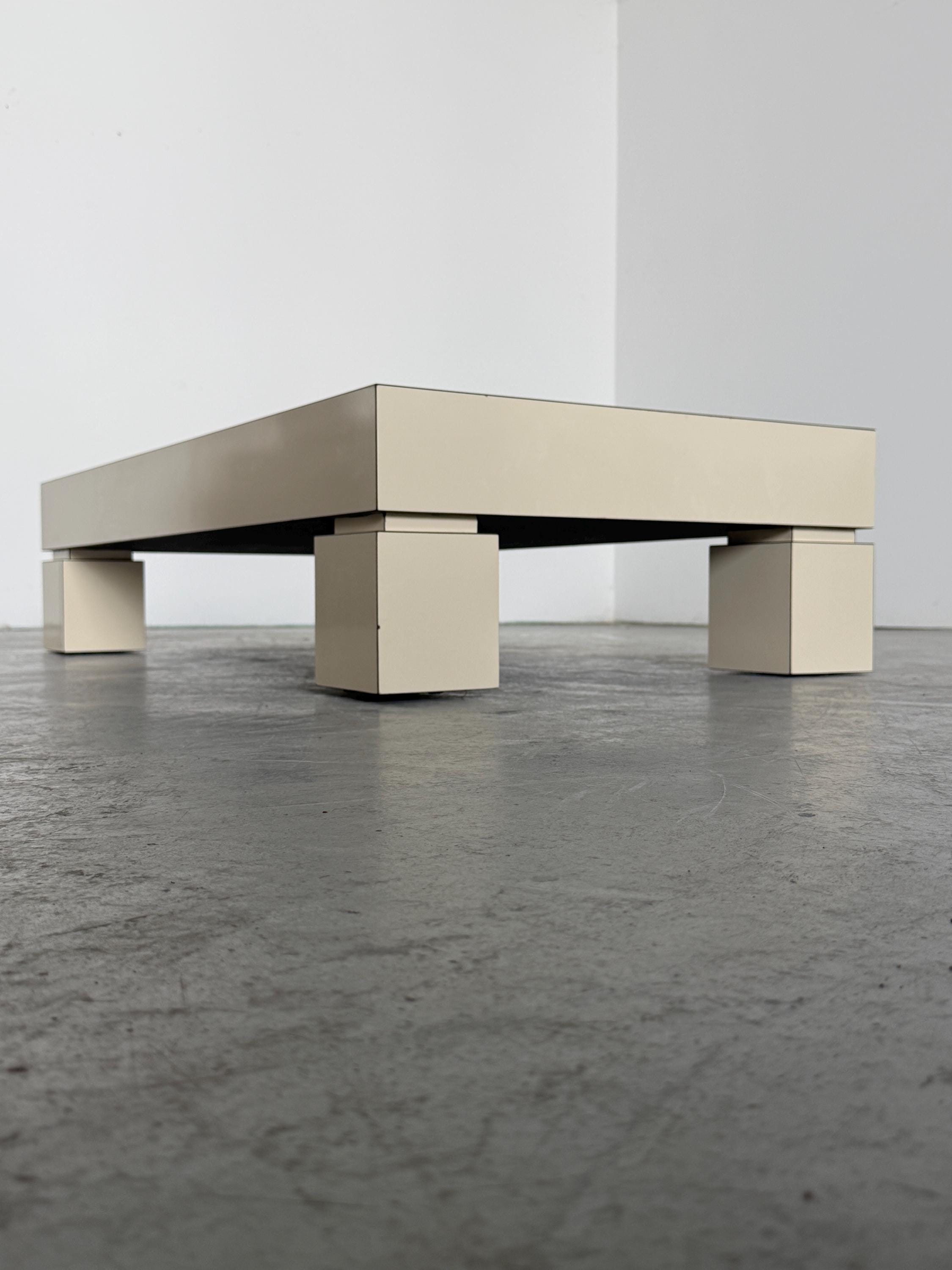 Rectangular Cream Lacquer Coffee Table