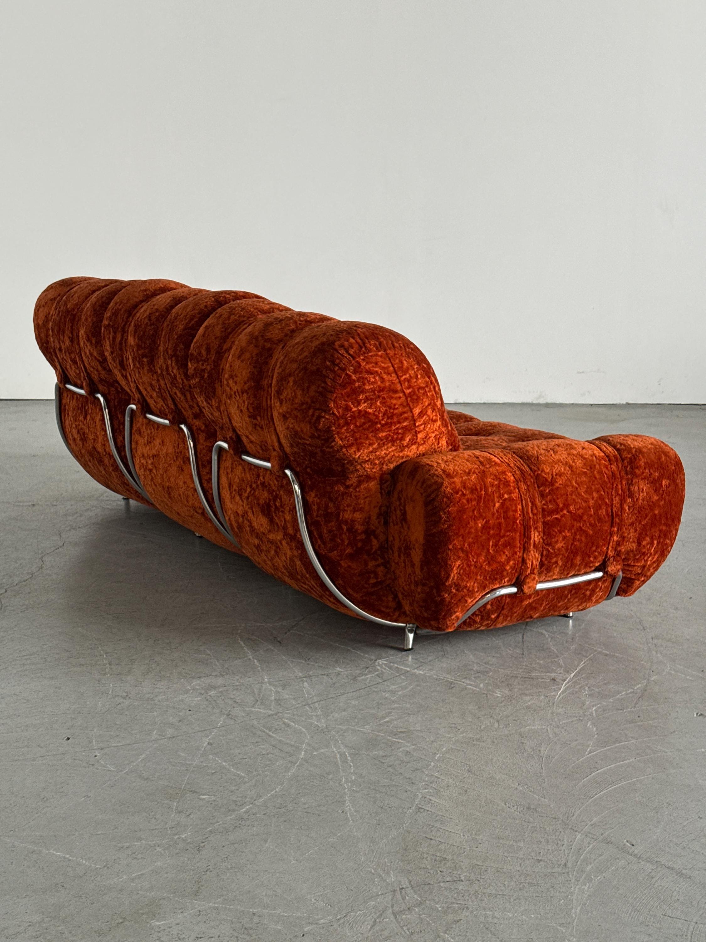 Space Age Rust-Orange Cloud Sofa