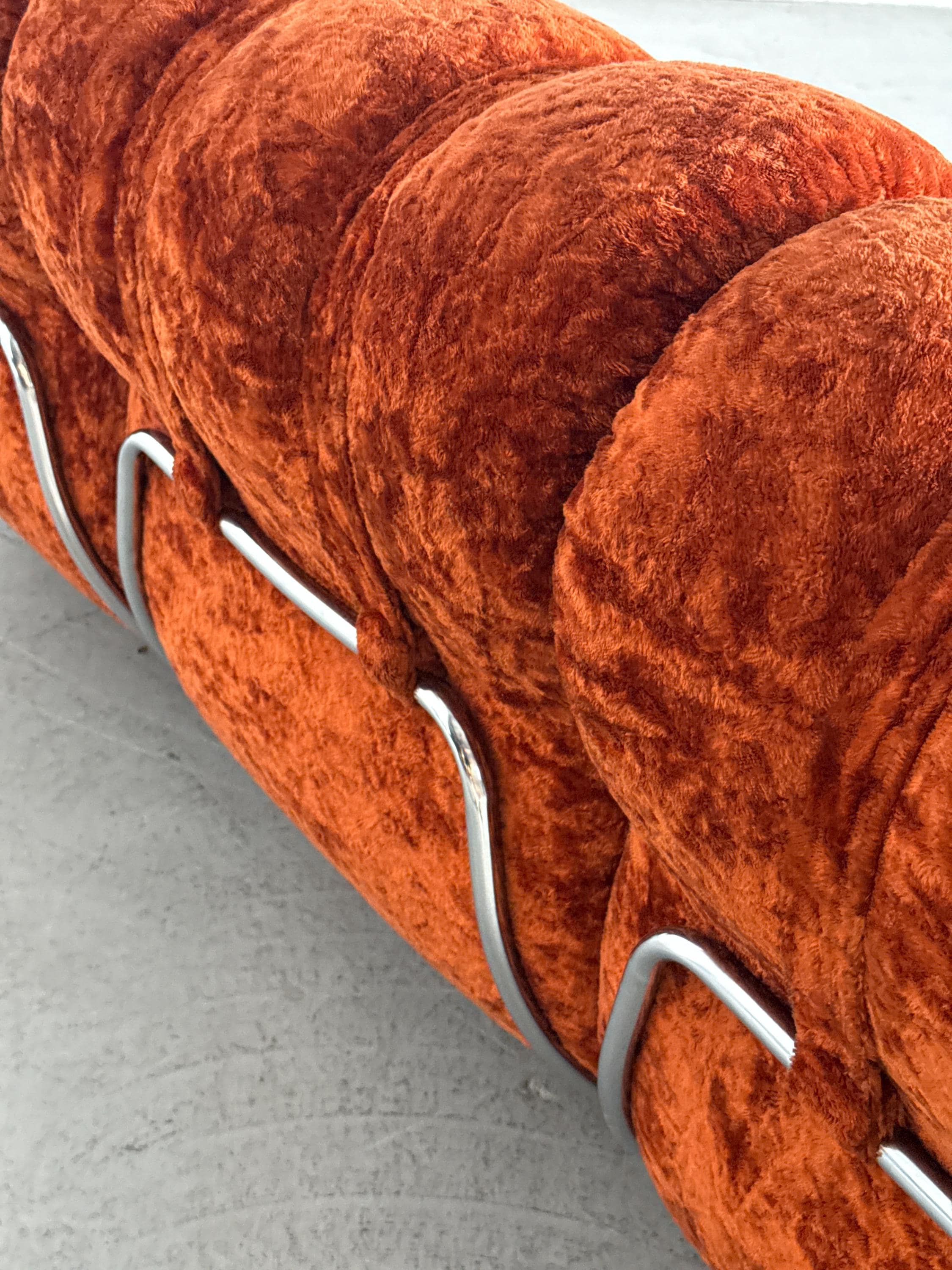 Space Age Rust-Orange Cloud Sofa