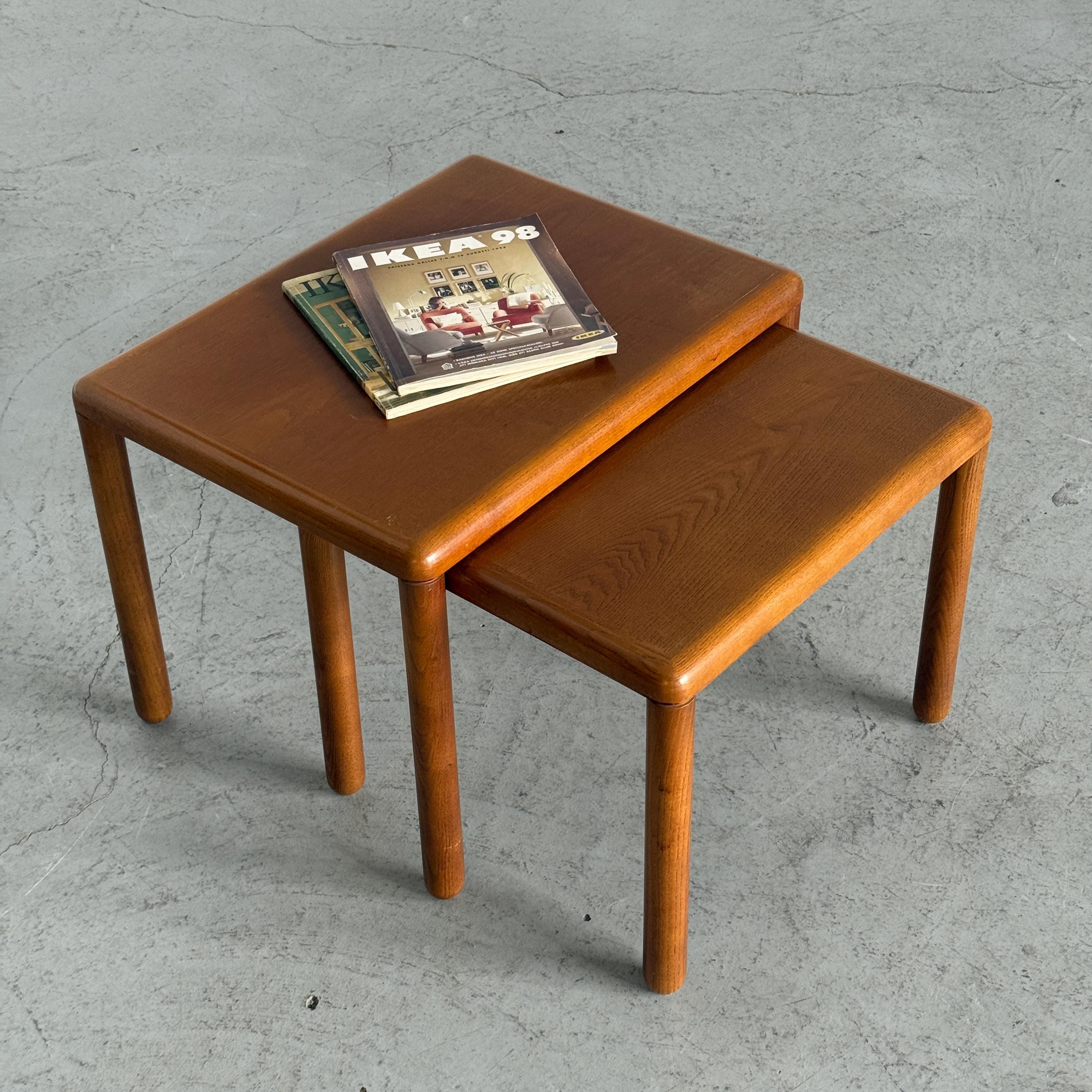 Scandinavian Teak Nesting Side Tables