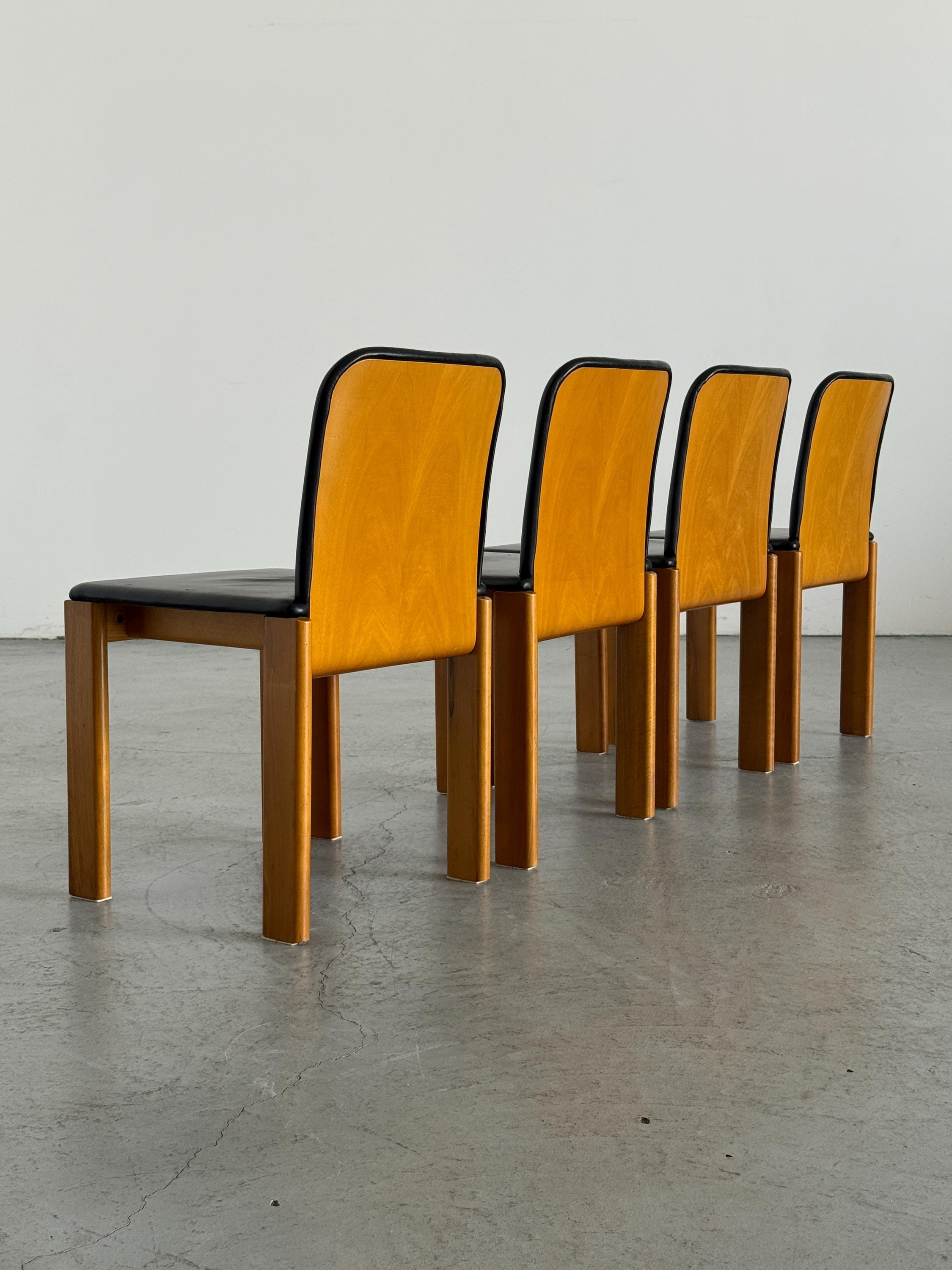Italian Elegant Modern Leather Dining Chair