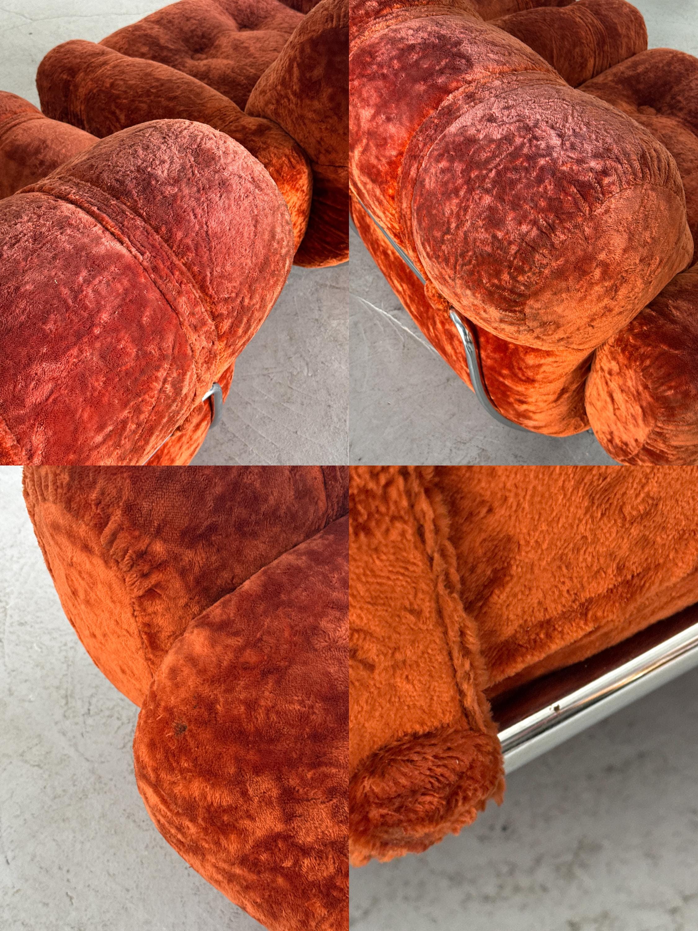Space Age Rust-Orange Cloud Lounge Chairs