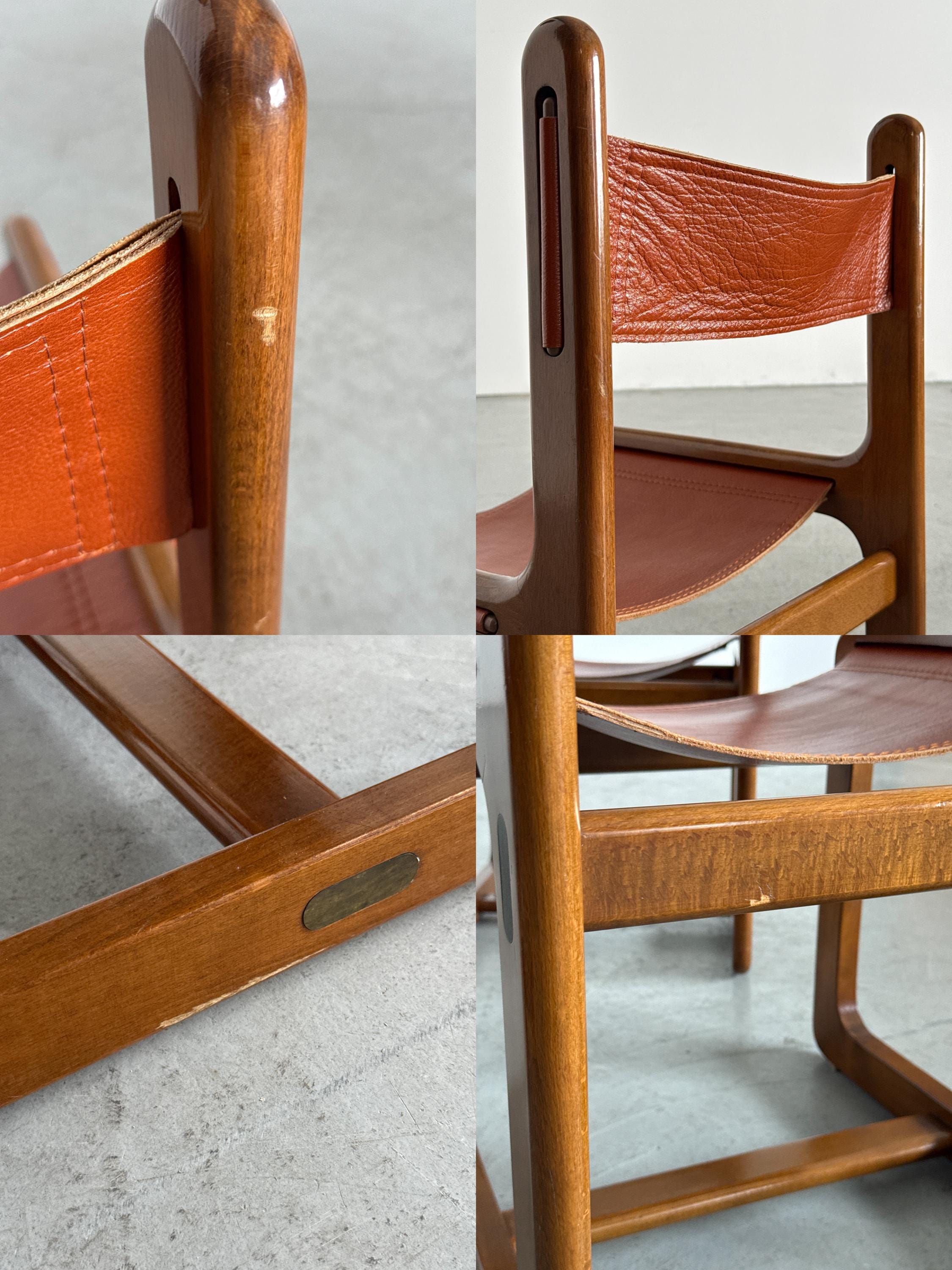Leather Chairs Attributed to Gigi Radice & Pierangelo Gallotti