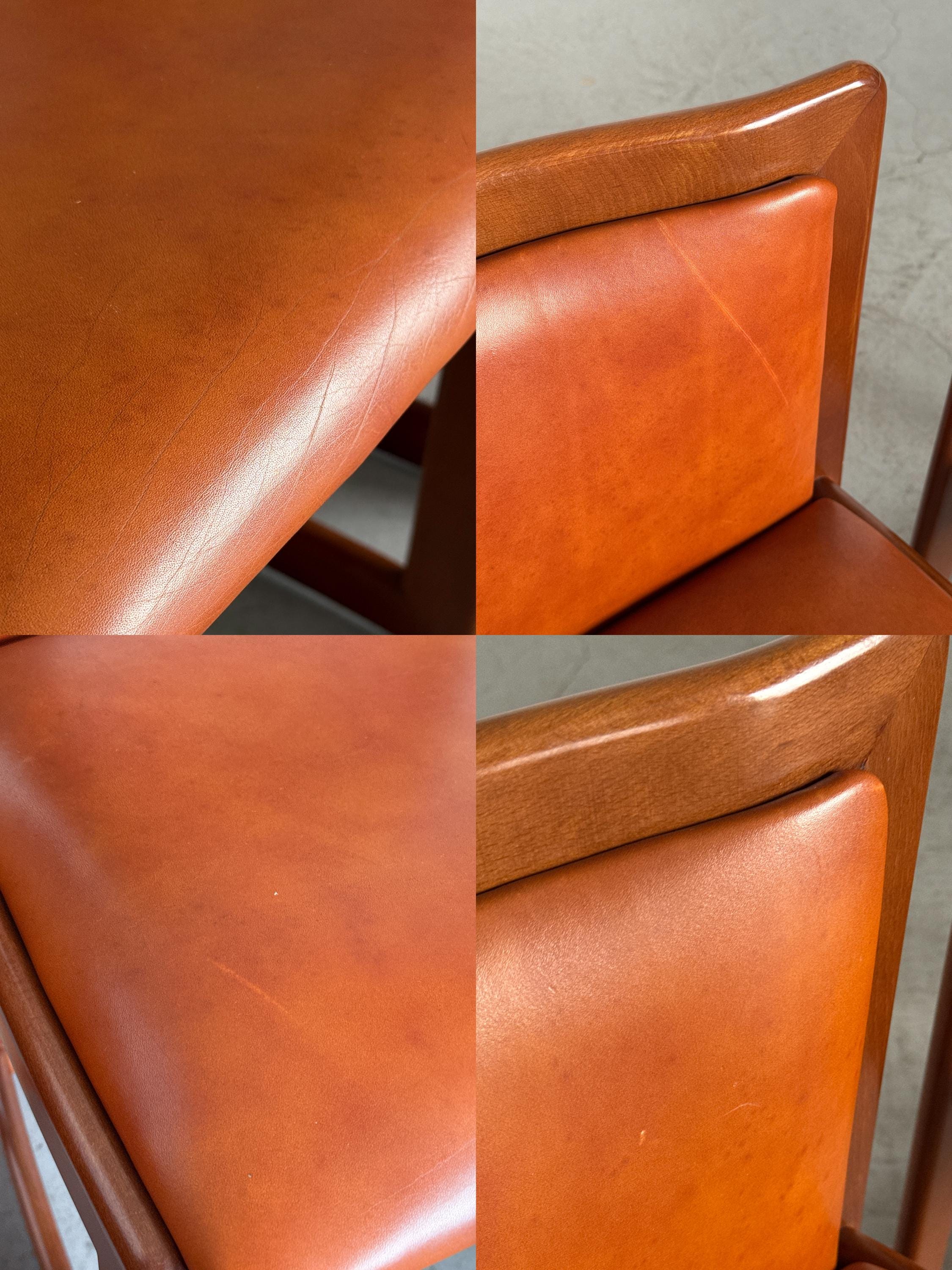 Modern Sculptural Leather Dining Chairs