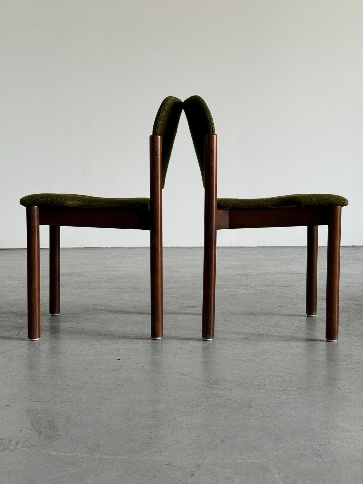 Olive Green Upholstered Stacking Chairs