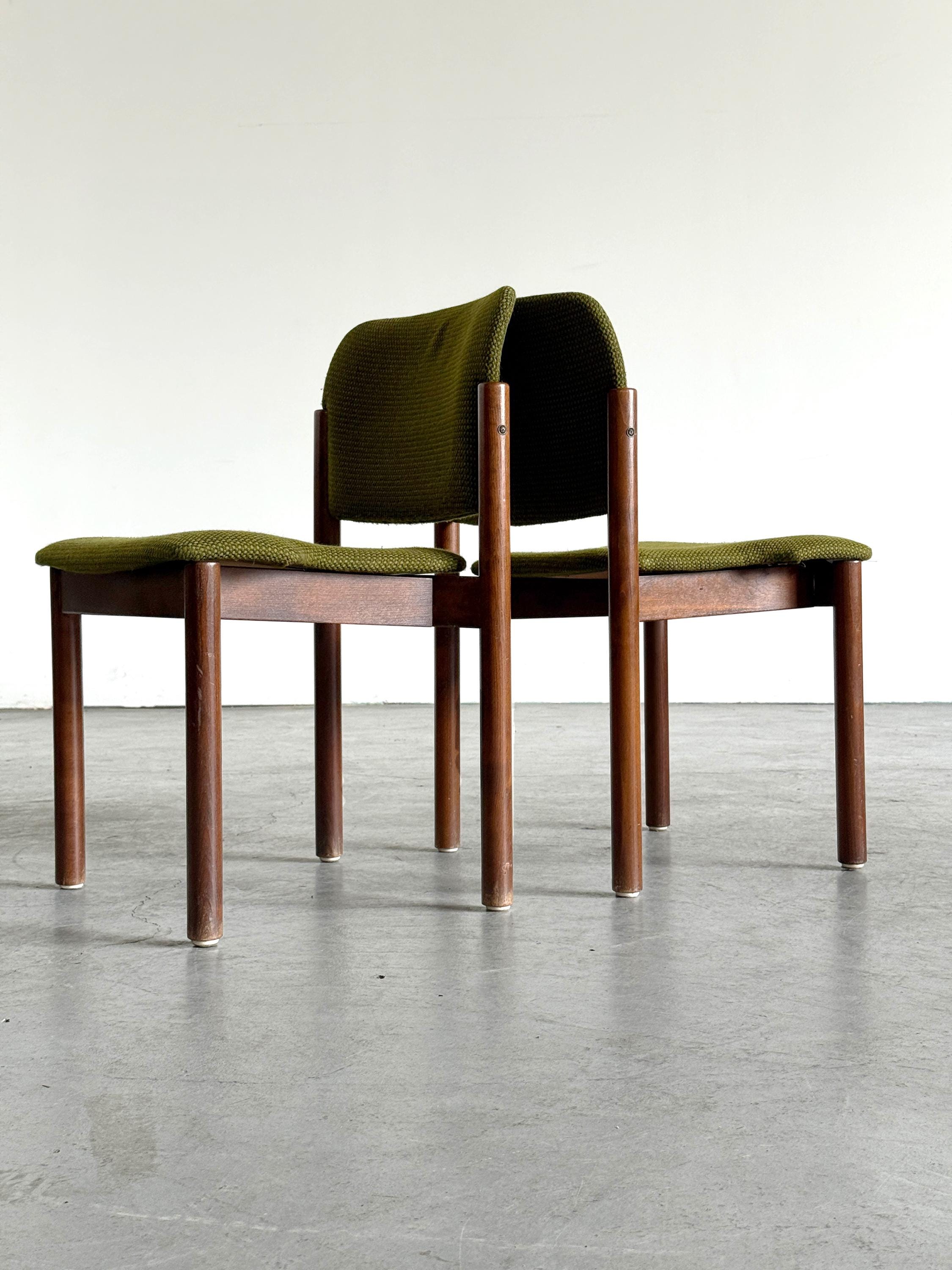 Olive Green Upholstered Stacking Chairs
