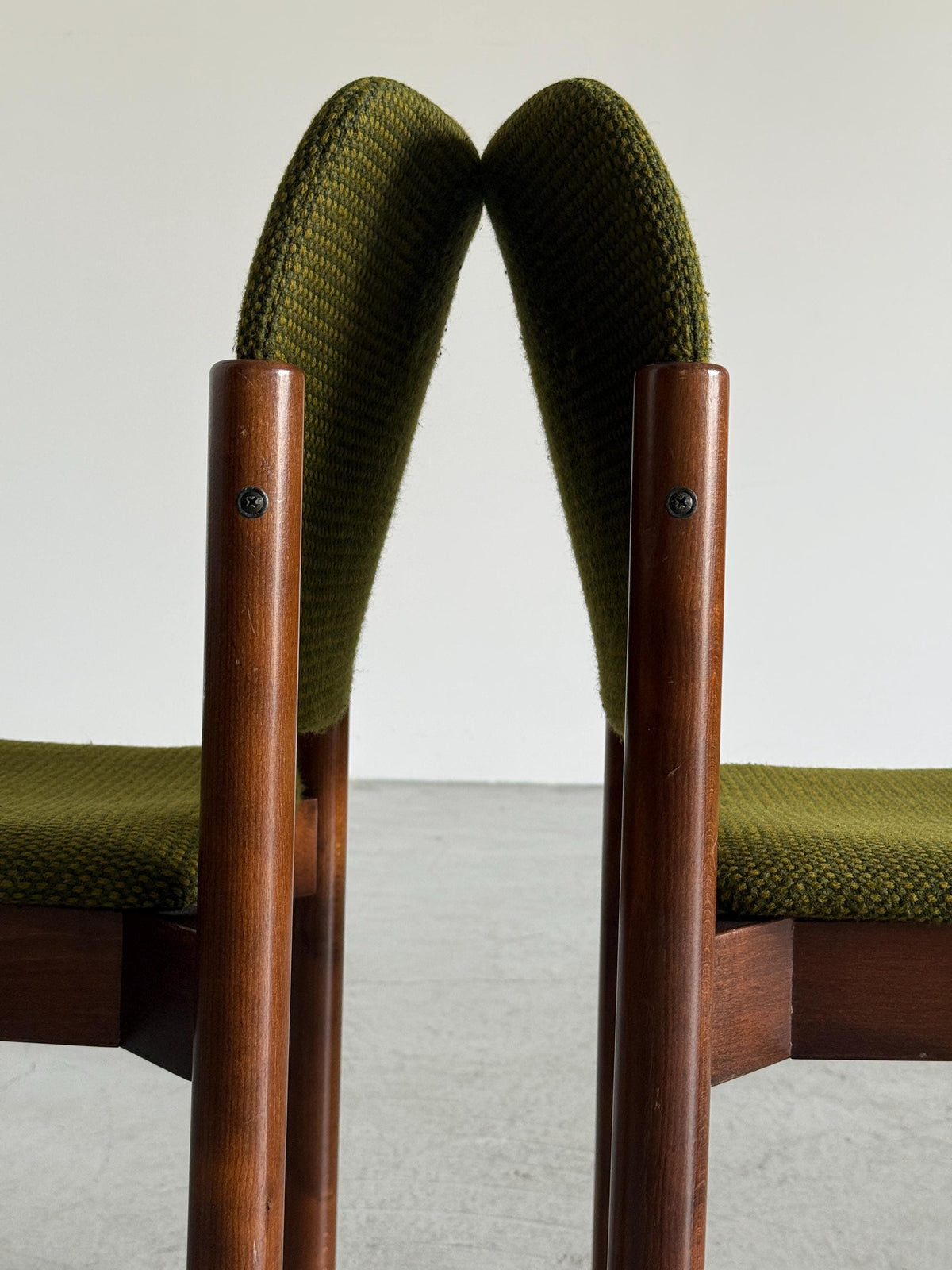 Olive Green Upholstered Stacking Chairs