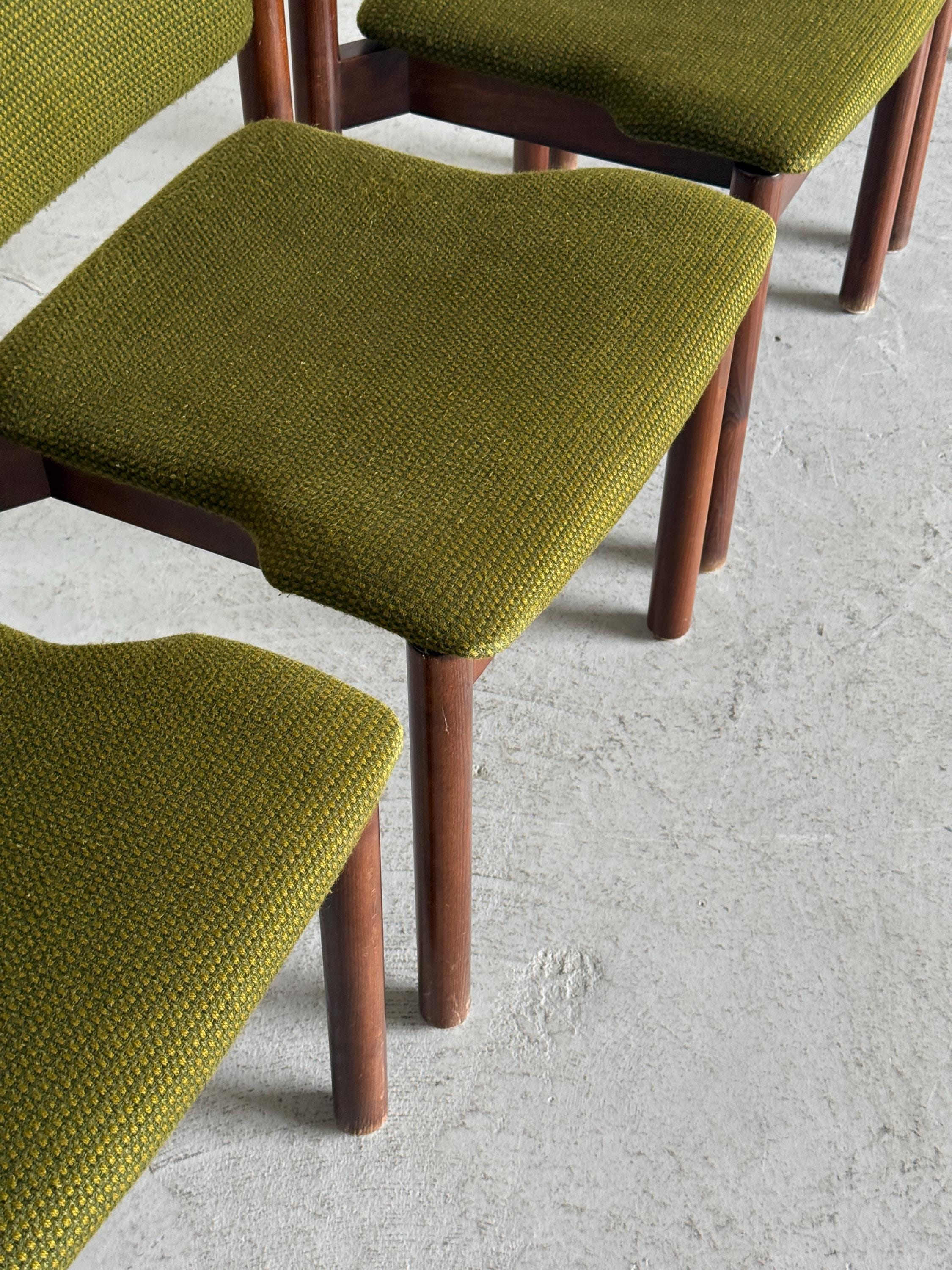Olive Green Upholstered Stacking Chairs