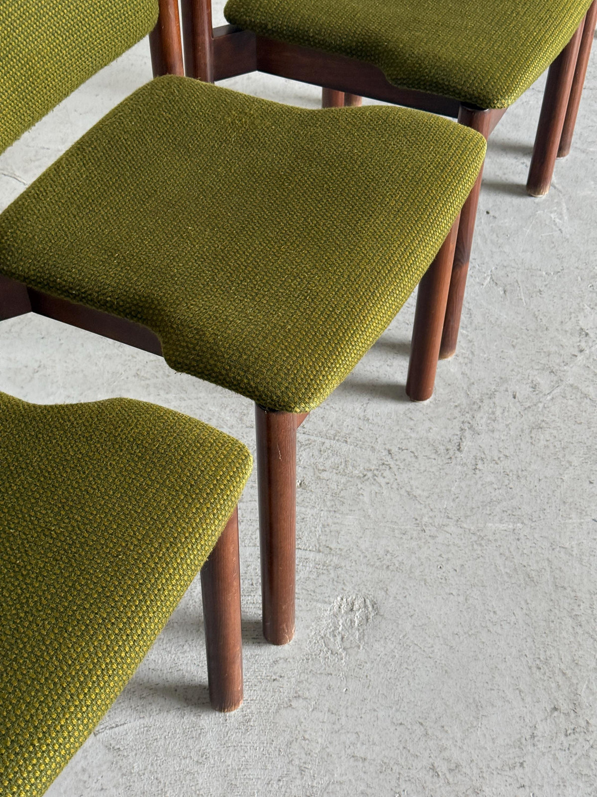 Olive Green Upholstered Stacking Chairs